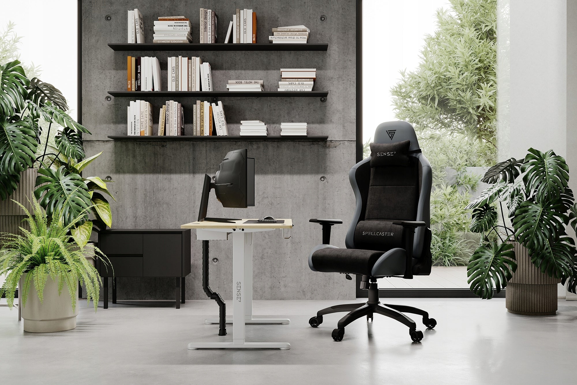 Gaming Chair Swivel SENSE7 Spellcaster FUKU XL PU Suede + Alcantara Packaging status original