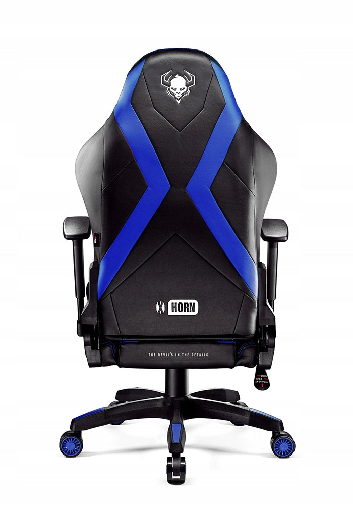 Gaming Chair with Eco-leather DIABLO X-Horn 2.0 Normal Size Black-blue Brand Diablo Chairs