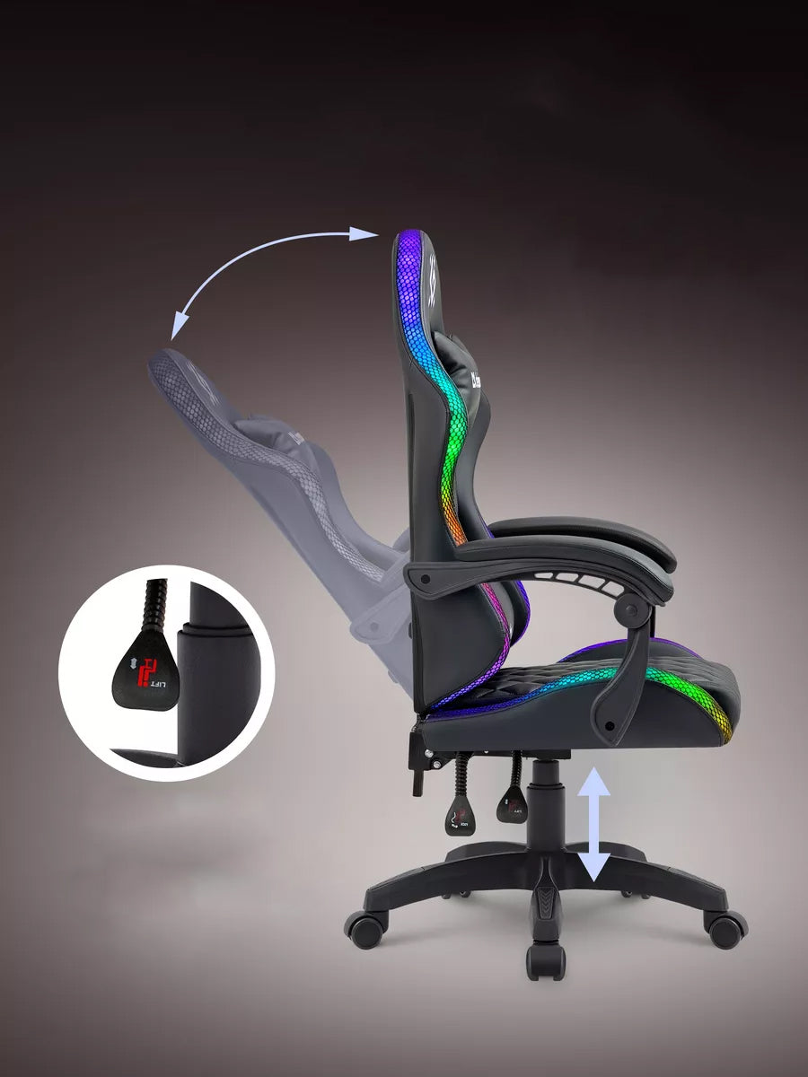Gaming Chair with LED Backlight Remote Control Included Gaming Chair Furniture height 135 cm
