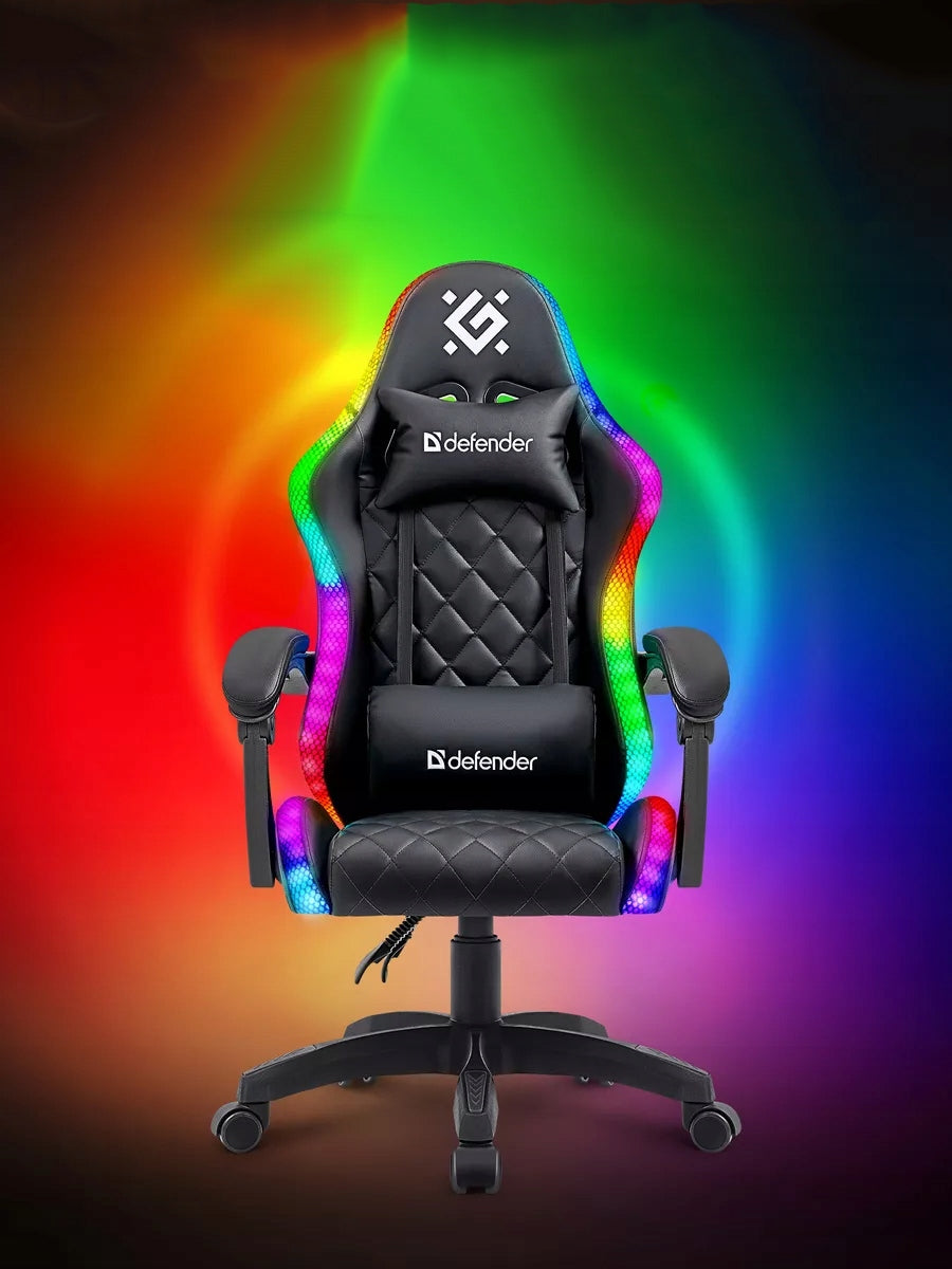Gaming Chair with LED Backlight Remote Control Included Gaming Chair Packaging status original