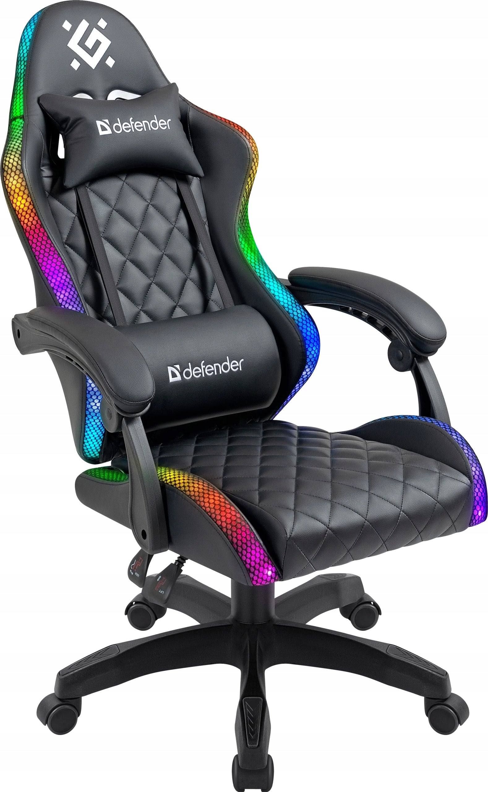 Gaming Chair with LED Backlight Remote Control Included Gaming Chair Upholstery color black