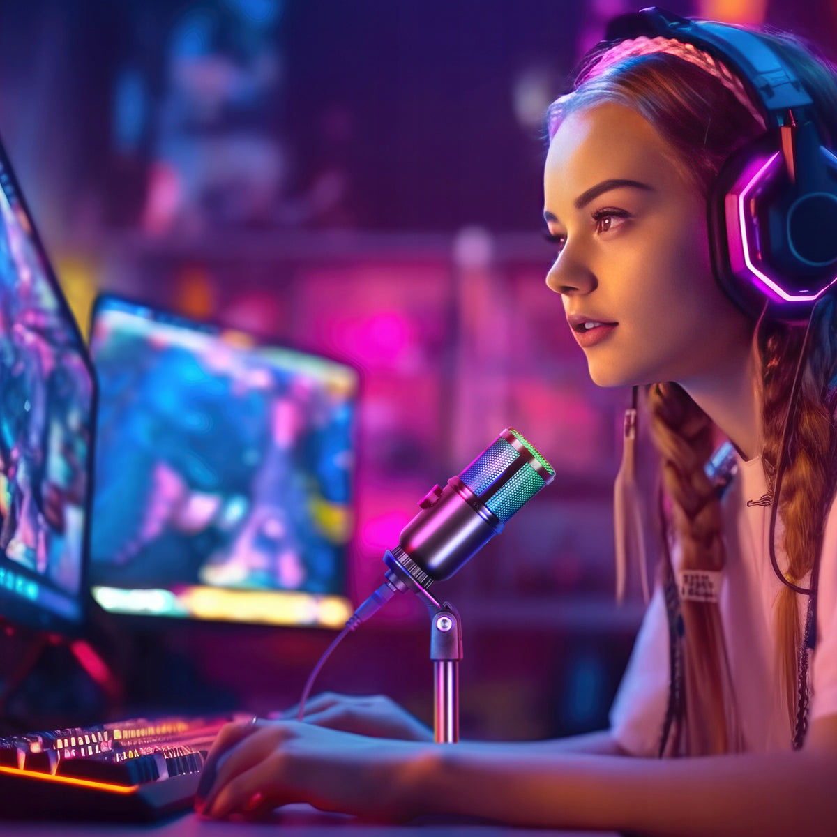 Gaming Computer Microphone Studio Condensation USB For Player Manufacturer code 64640