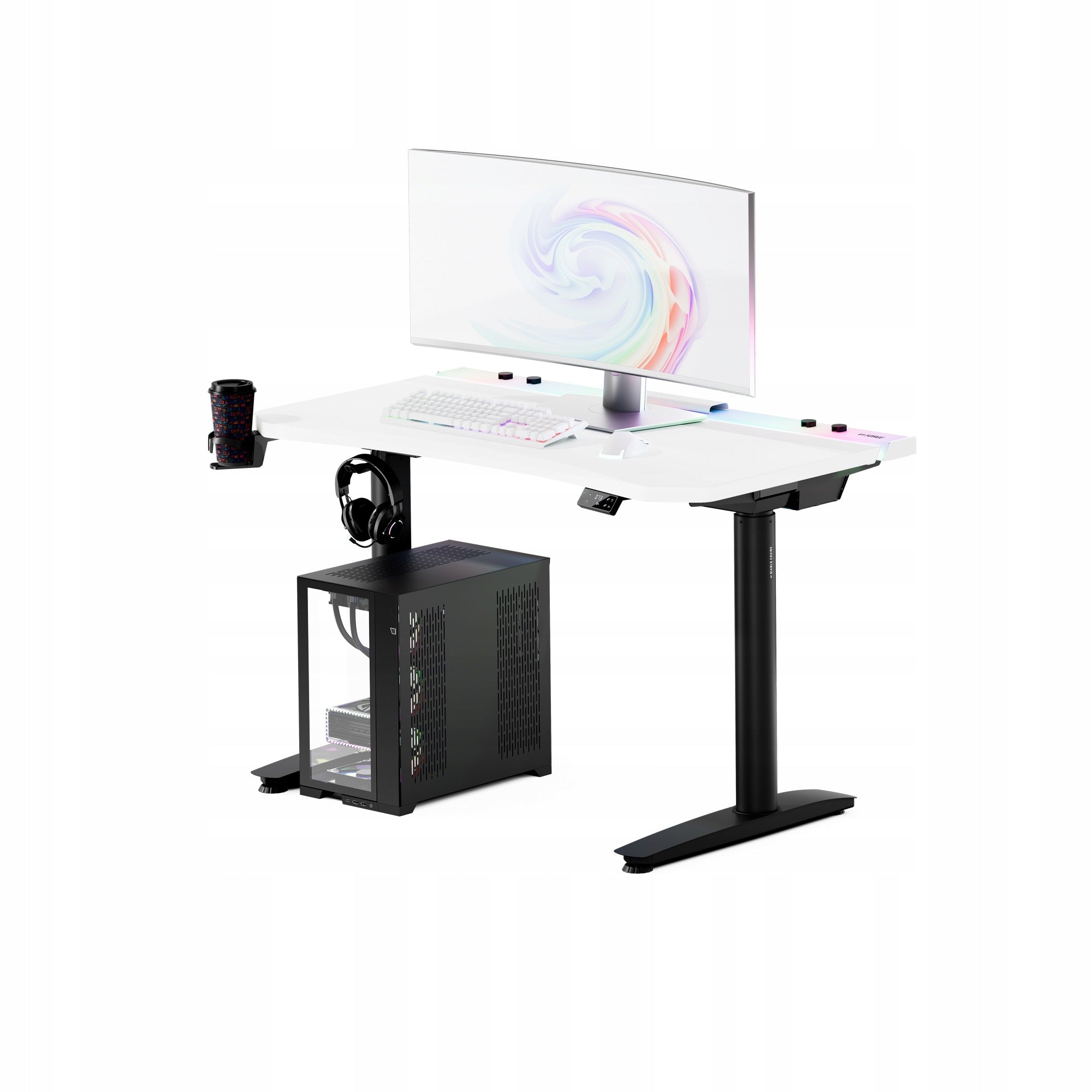 Gaming Desk Electric Adjustable 120cm DIABLO X-FORGE White-Black
