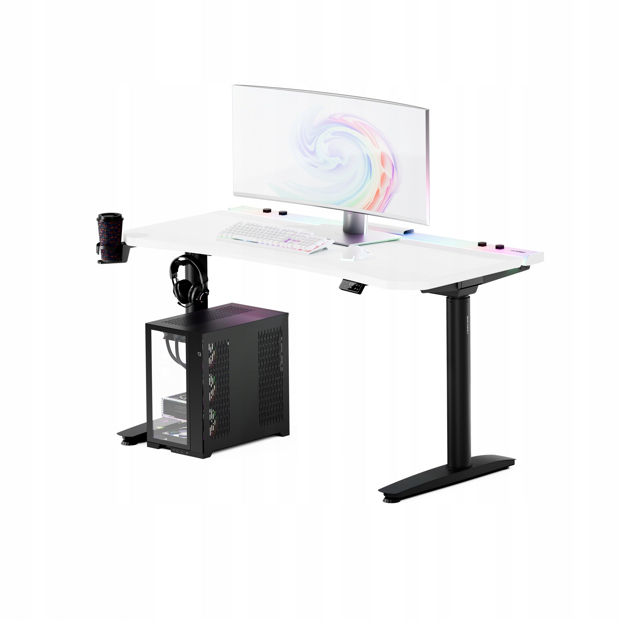Gaming Desk Electric Adjustable 140cm DIABLO X-FORGE White-Black