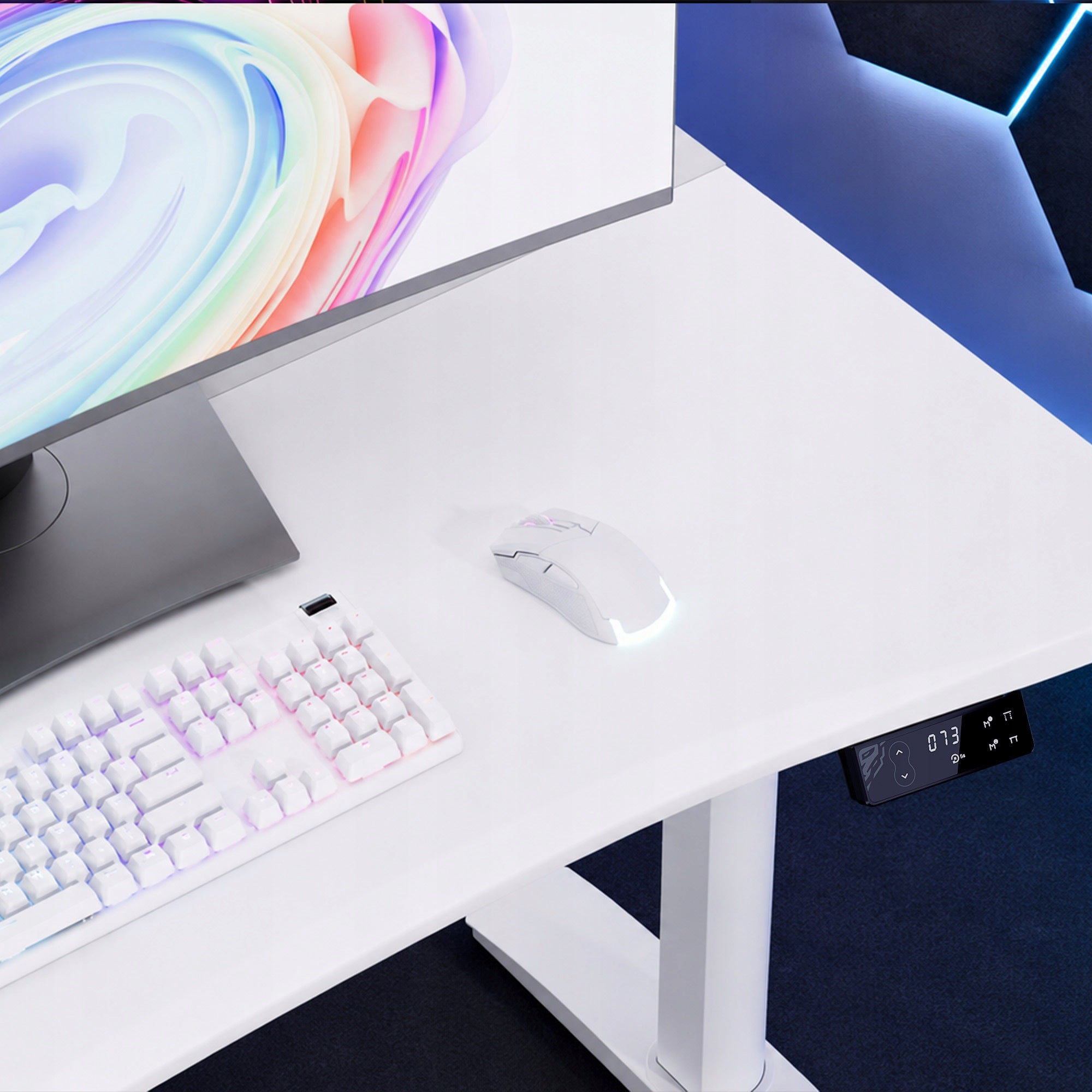 Gaming Desk Electric Adjustable 160cm DIABLO X-FORGE White Manufacturer code 2375