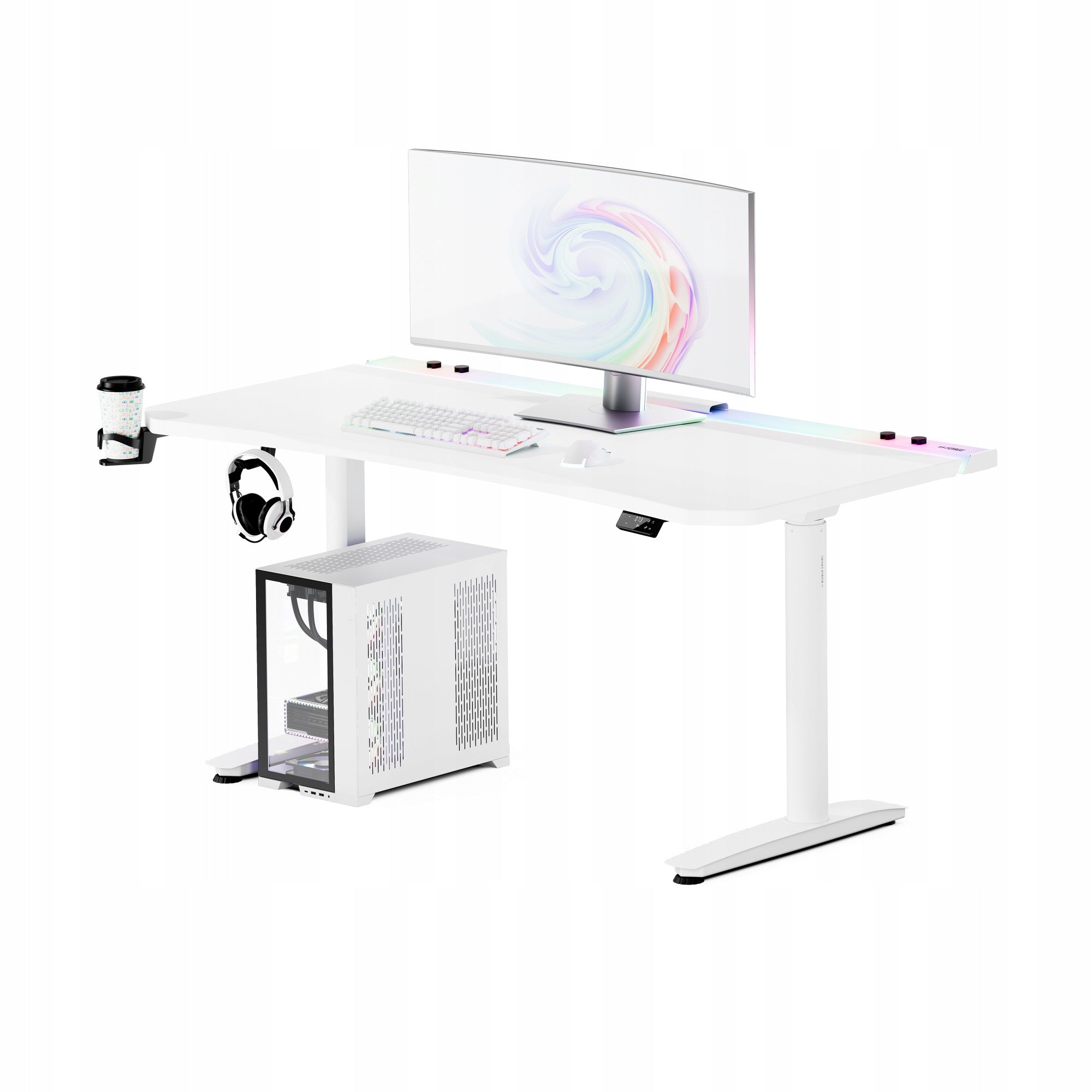 Gaming Desk Electric Adjustable 160cm DIABLO X-FORGE White
