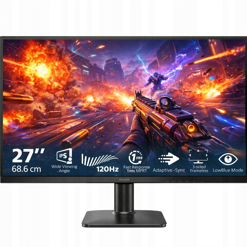 Gaming Frameless Monitor PHILIPS 27 Cali 120HZ 1MS MPRT IPS HDMI ASYNC