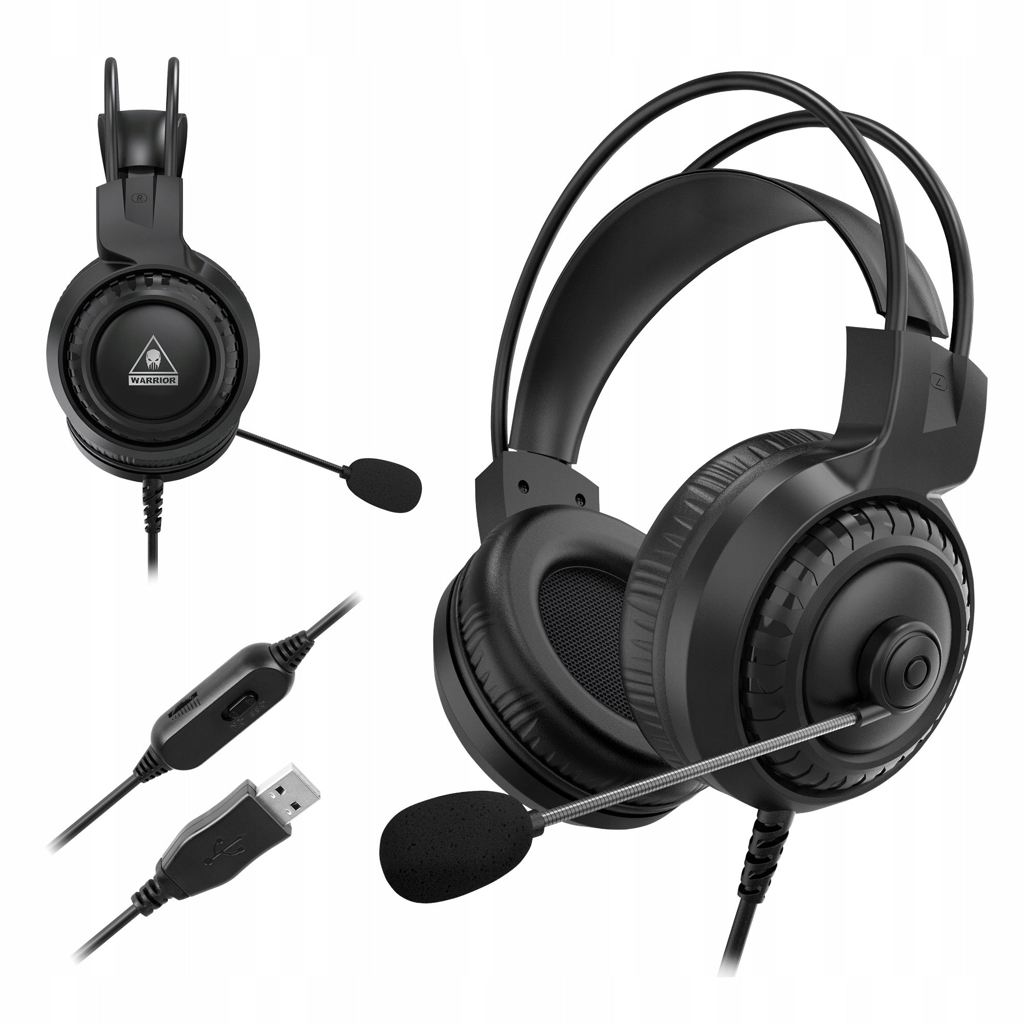 Gaming Headphones On-Ear Wired USB Microphone Kruger&Matz GH-10