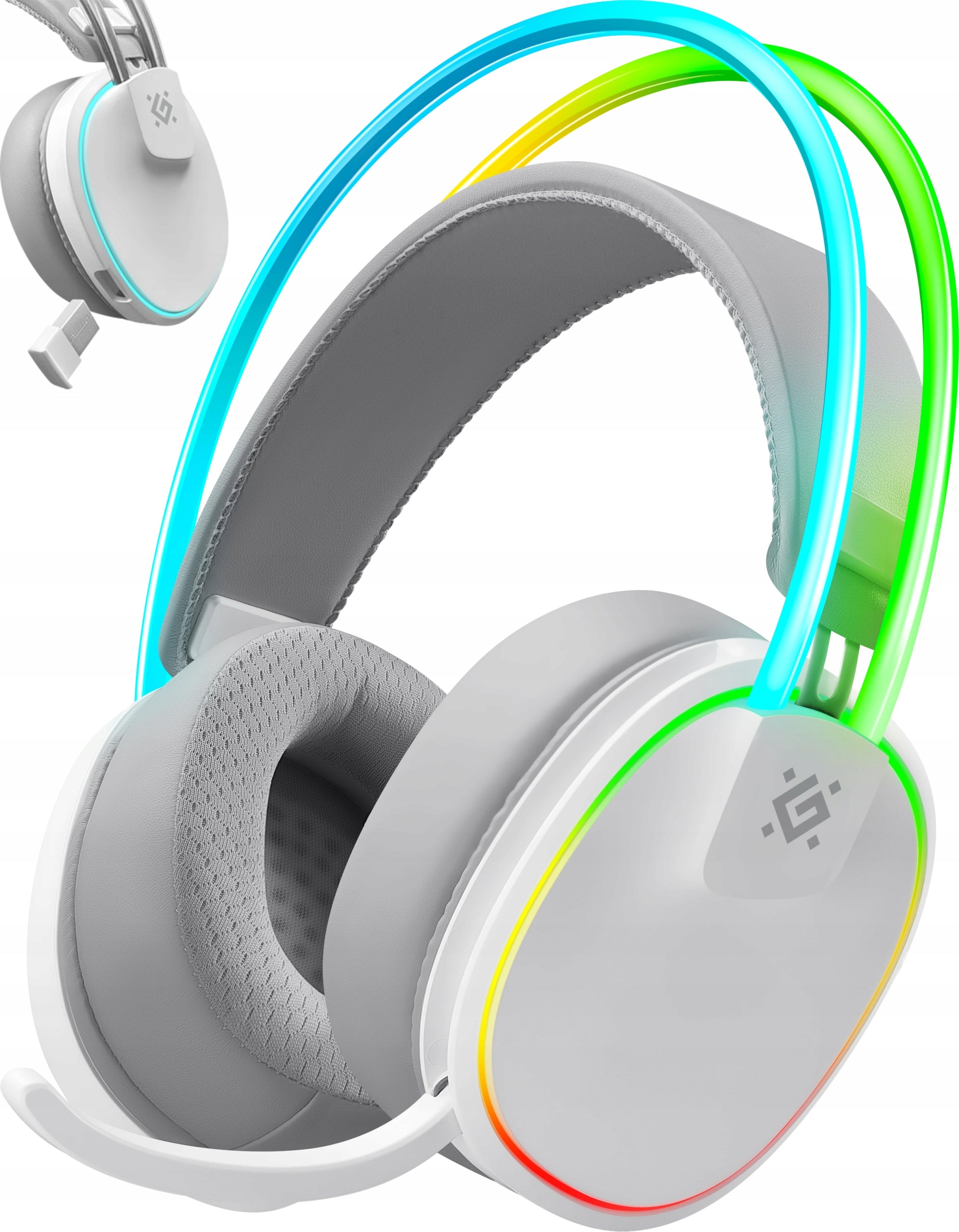 Gaming Headphones Wireless On-Ear PC PS5 Bluetooth Microphone and 2.4G