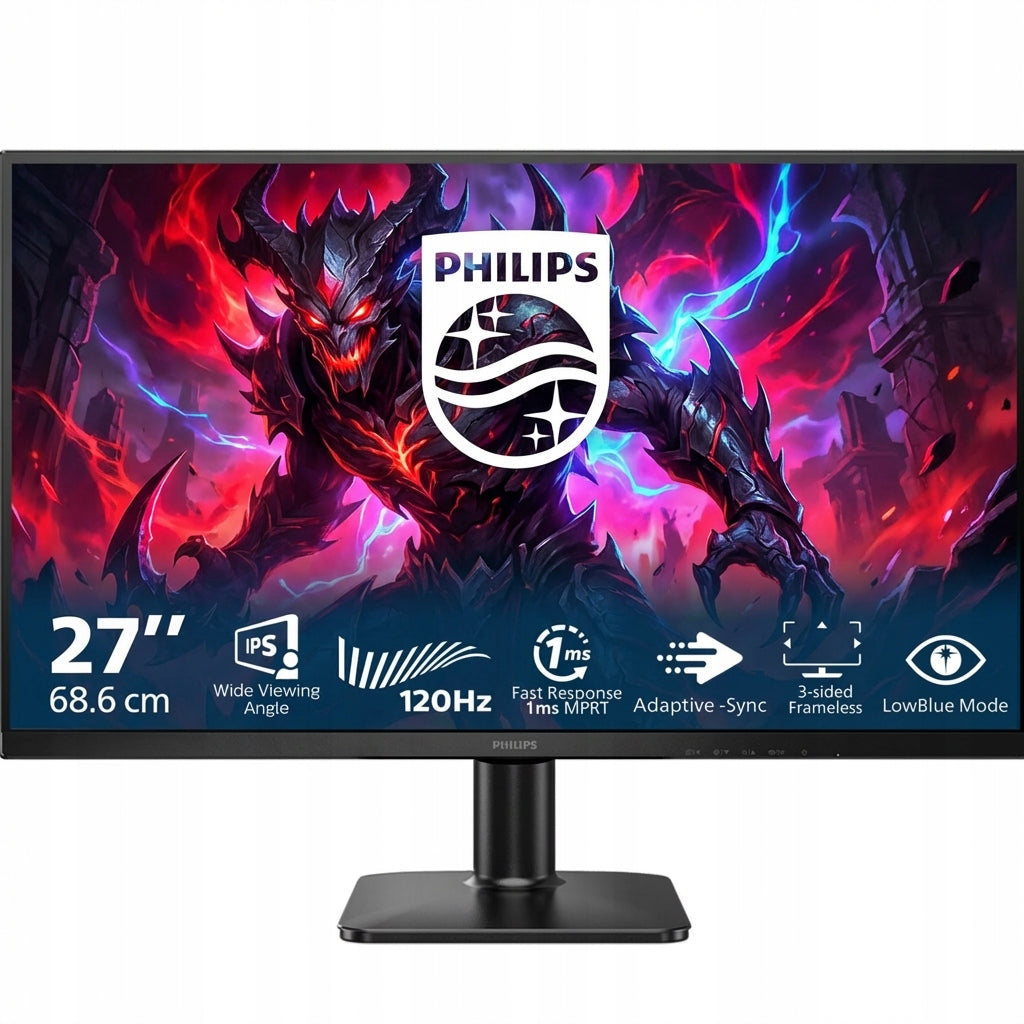 Gaming Monitor Frameless LED PHILIPS 27 Cali 120HZ IPS / PLS HDMI VGA