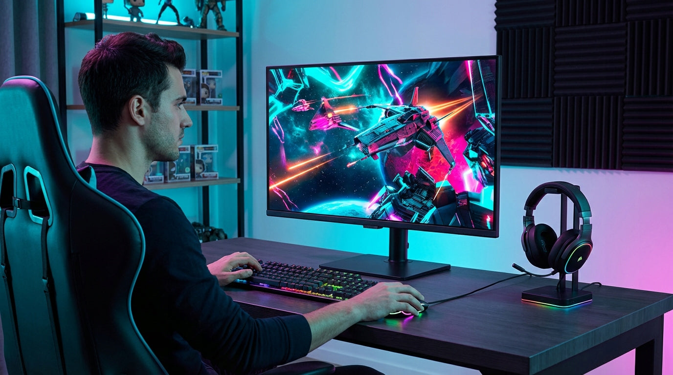 Gaming Monitor SAMSUNG 24 Inch Full HD 100HZ IPS DP Pivot Tilt Speakers Packaging status original