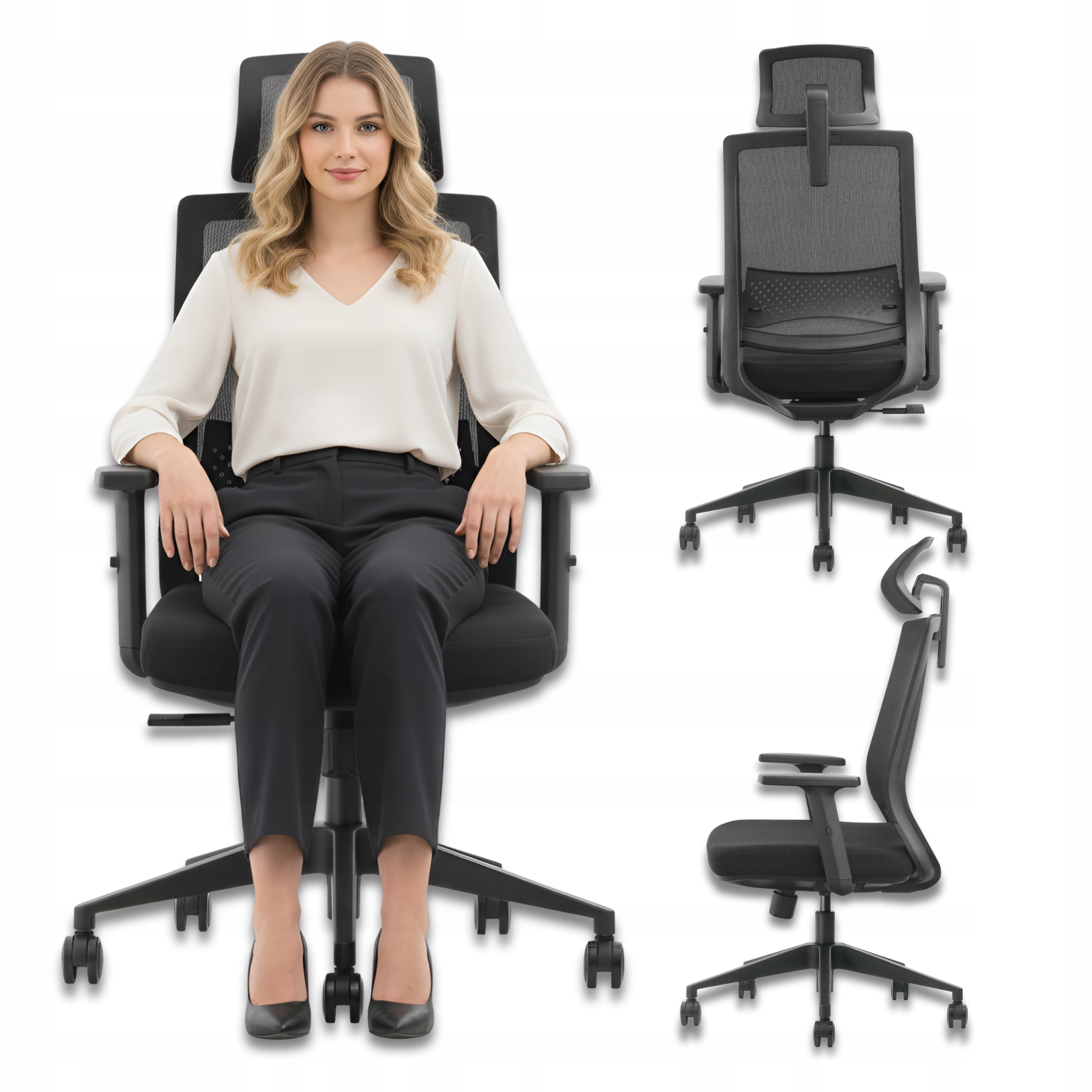 Gaming Office Chair Ergonomic Swivel Adjustable Black GK3 Basic