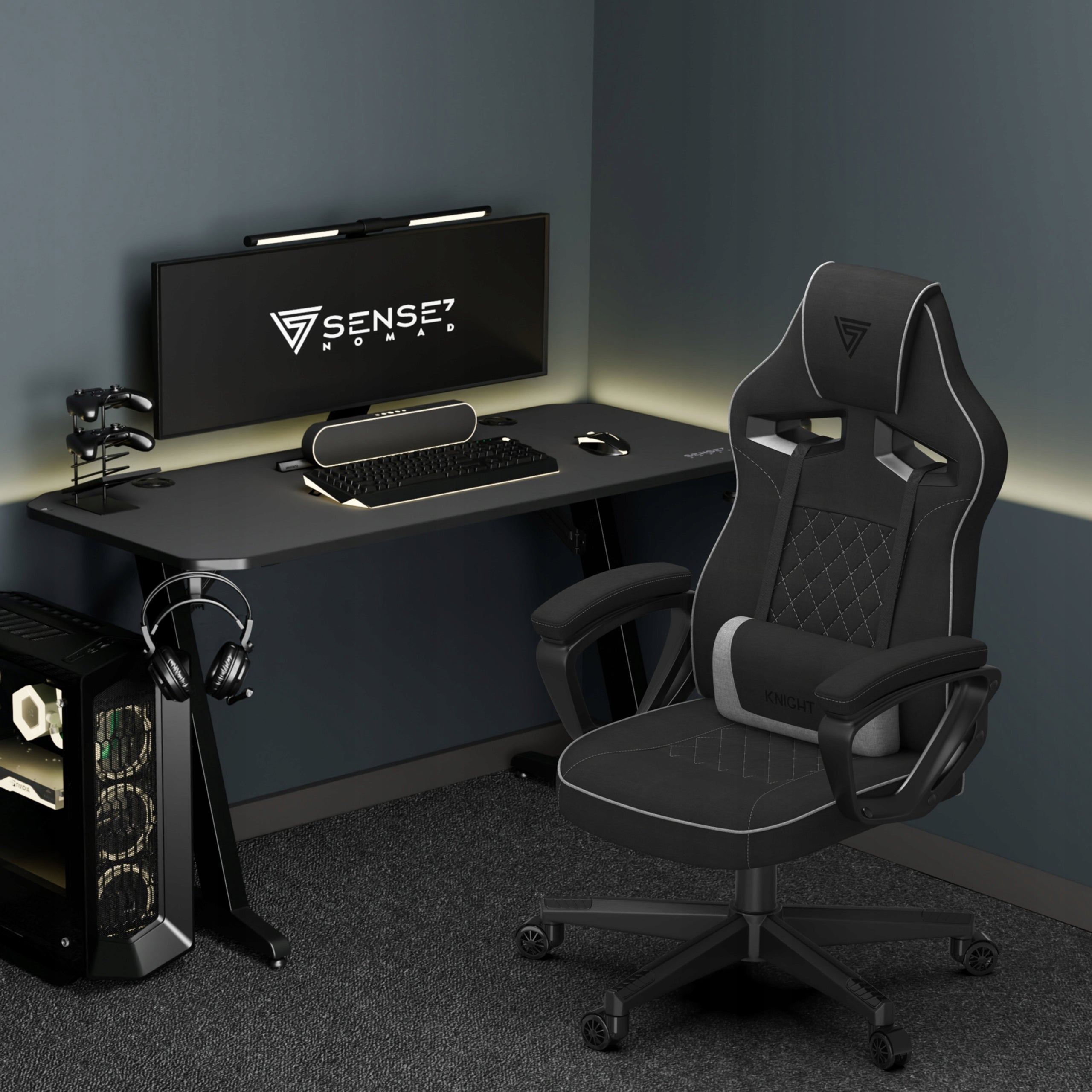 Gaming Office Chair Fabric Swivel Knight Sense7 Office Chair Manufacturer code 8882866