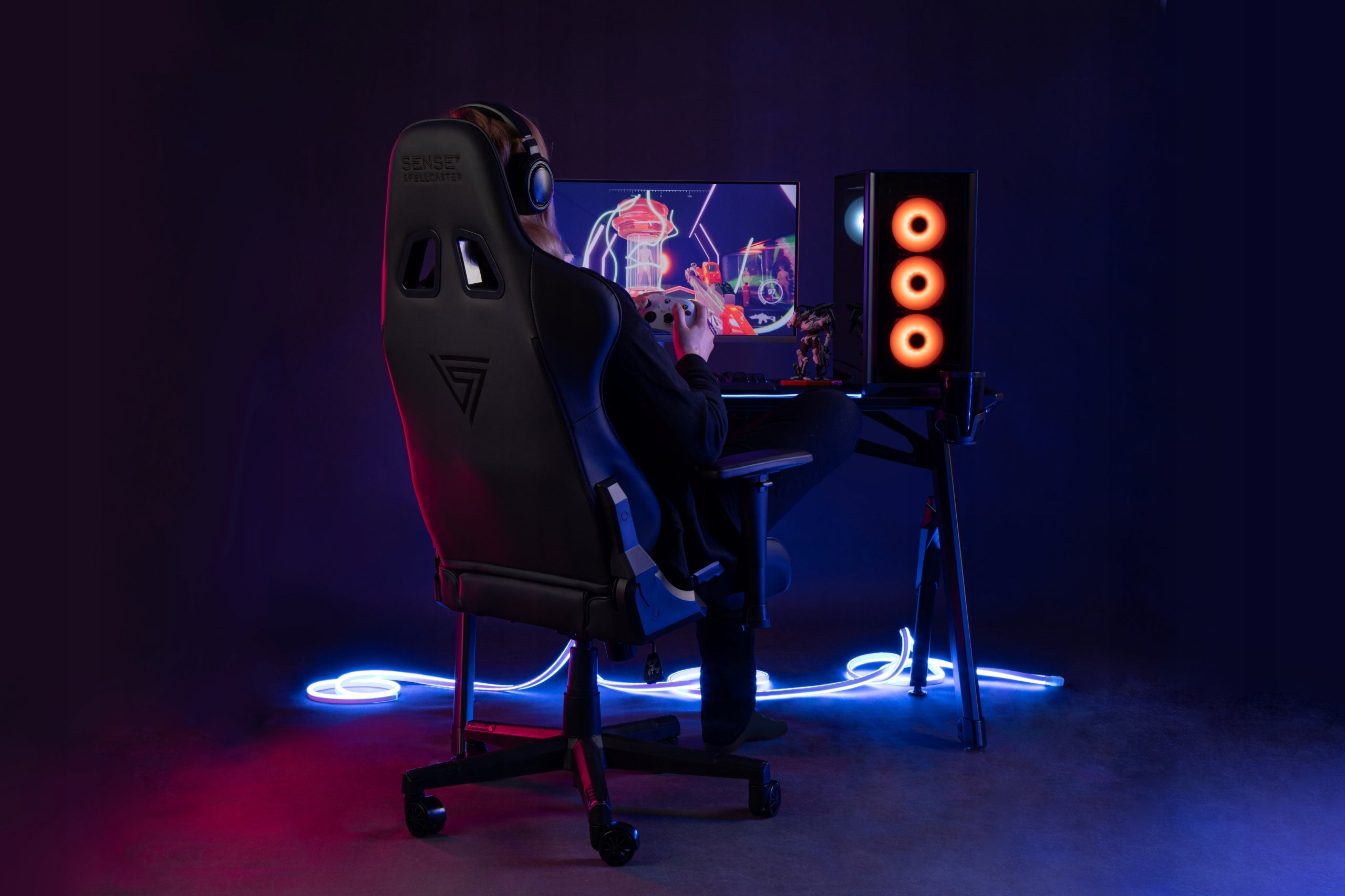 Gaming Swivel Chair Sense7 Furniture height 135 cm