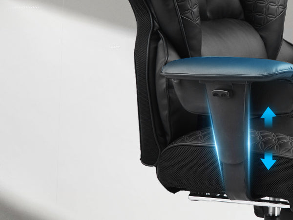 Gaming chair Comhoma Wide seat, spring-loaded faux leather support black Model Szerokie siedzisko, sprężynowe podparcie