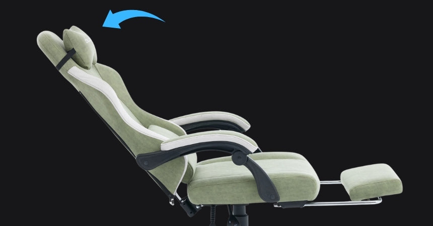 Gaming chair DELAGEAR G 325 green material swivel office chair Furniture depth 60 cm