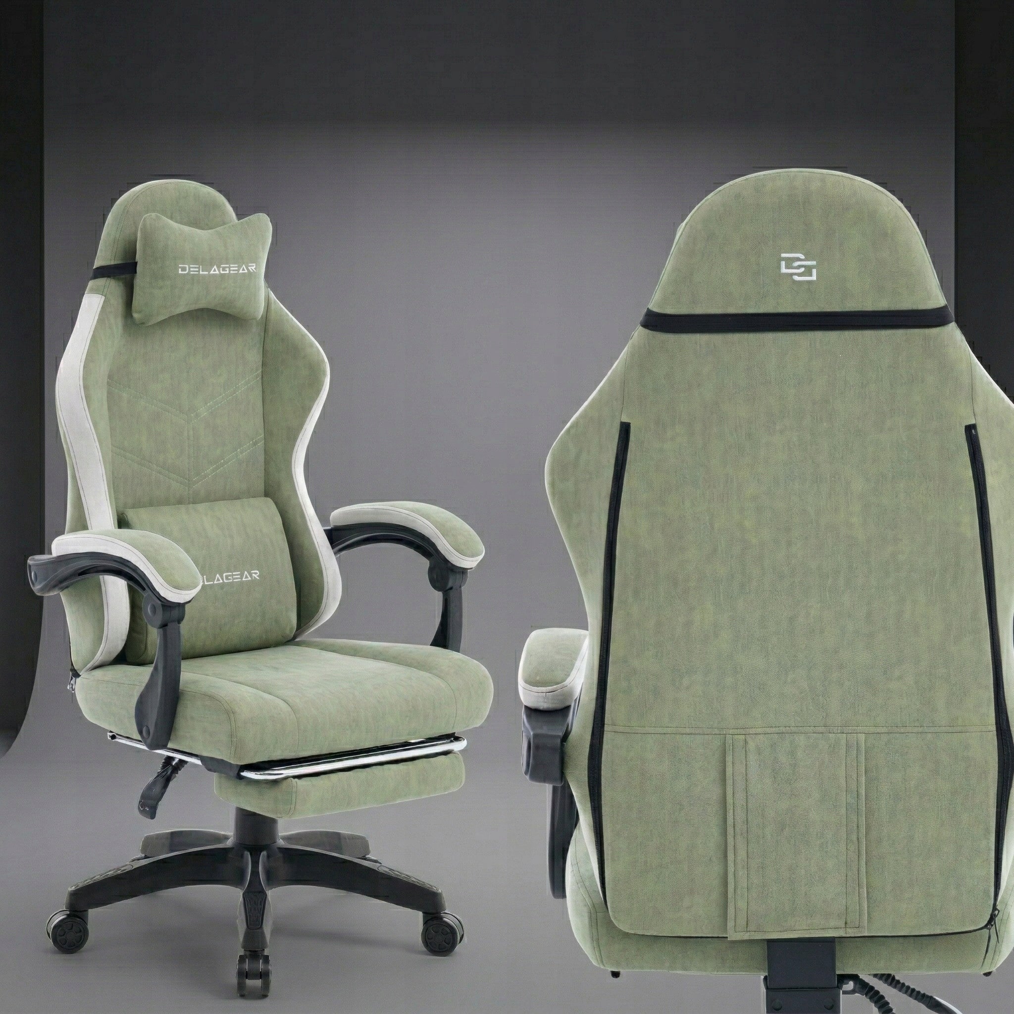 Gaming chair DELAGEAR G 325 green material swivel office chair Manufacturer code 5904261532520