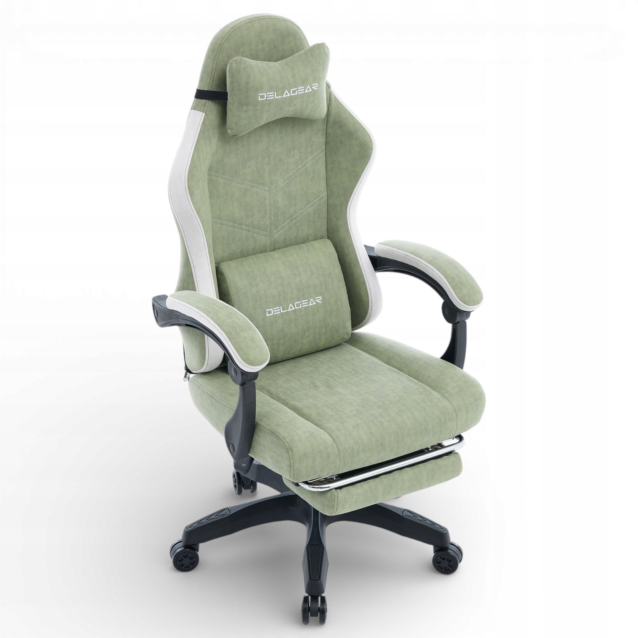Gaming chair DELAGEAR G 325 green material swivel office chair