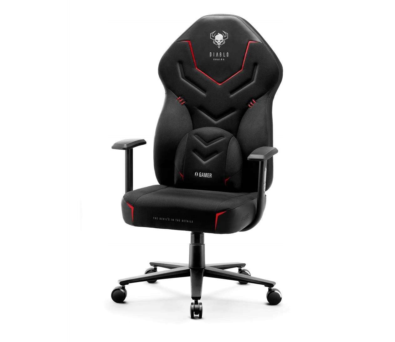 Gaming chair Diablo Chairs X-Gamer 2.0 Normal Size fabric black Manufacturer code X-GAMERDO