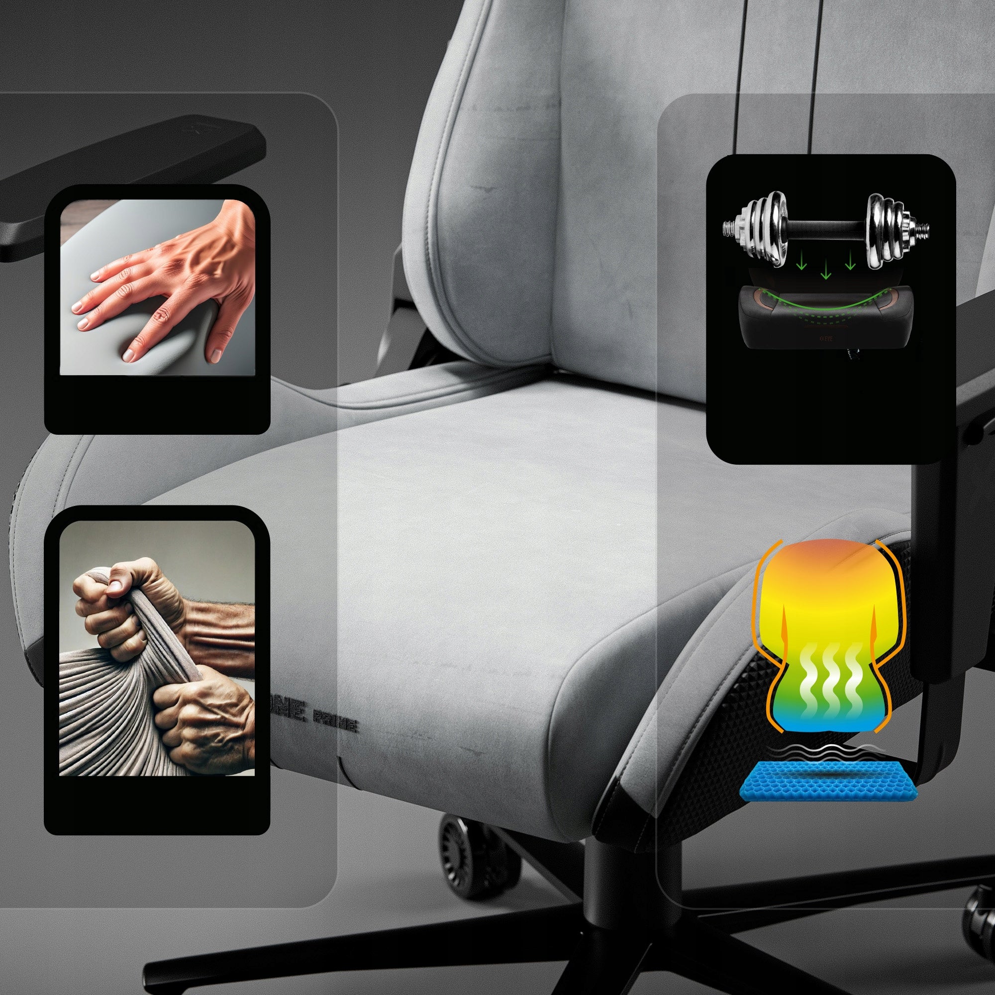 Gaming chair Diablo Chairs X.One Prime fabric grey Model X.One Prime