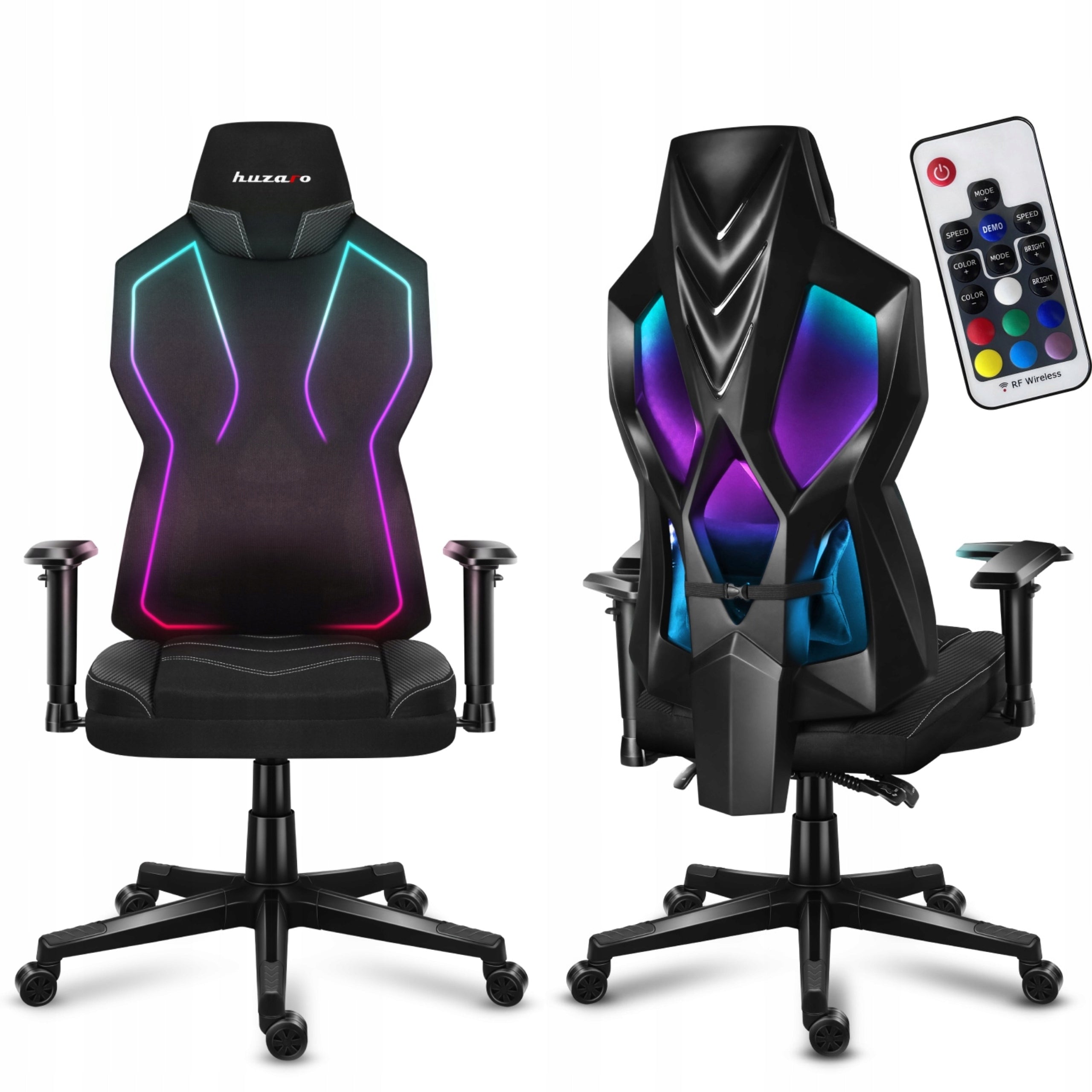 Gaming chair Huzaro Combat 6.2 RGB fabric black