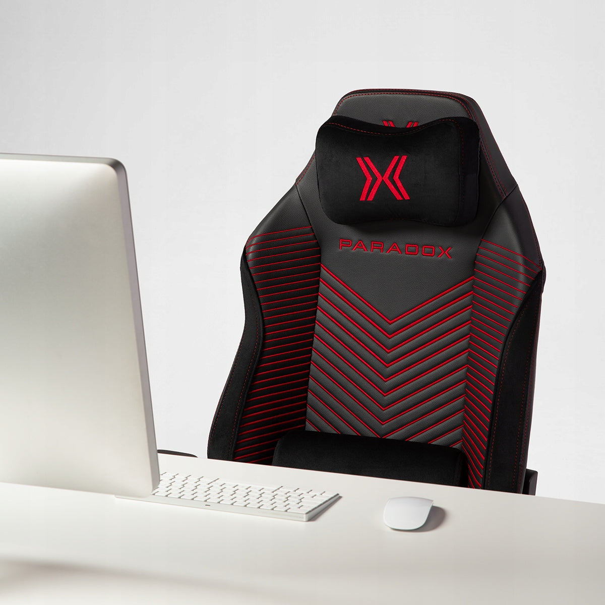 Gaming chair Paradox Vanguard Crimson Arovs eco-leather beautiful design Medical device no
