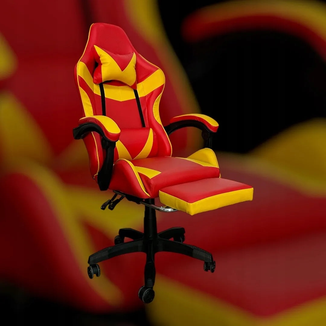 Gaming chair Pegie Prestige Faux leather red-yellow Brand Pegie Prestige