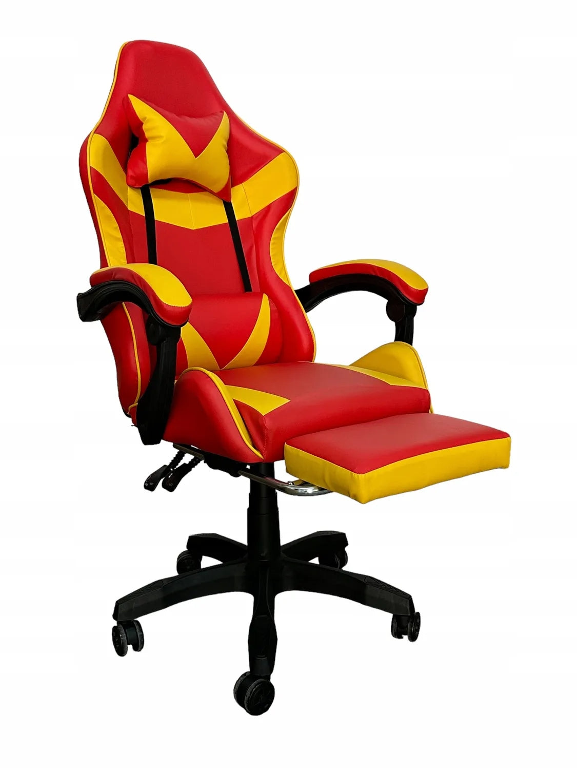 Gaming chair Pegie Prestige Faux leather red-yellow EAN (GTIN) 5906293690001