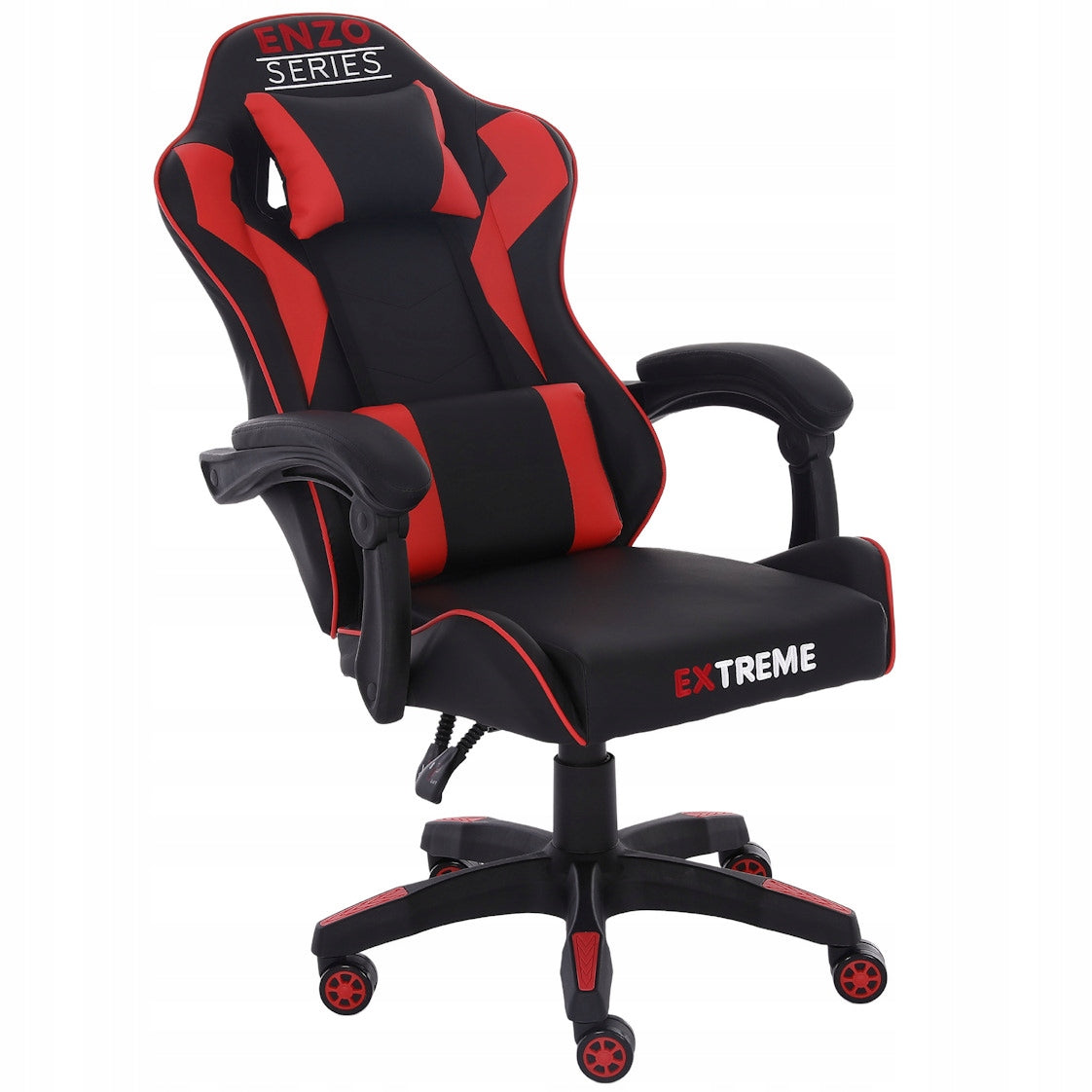 Gaming chair black-red Extreme ENZO office swivel bucket Additional functions lumbar cushion headrest cushion folding option