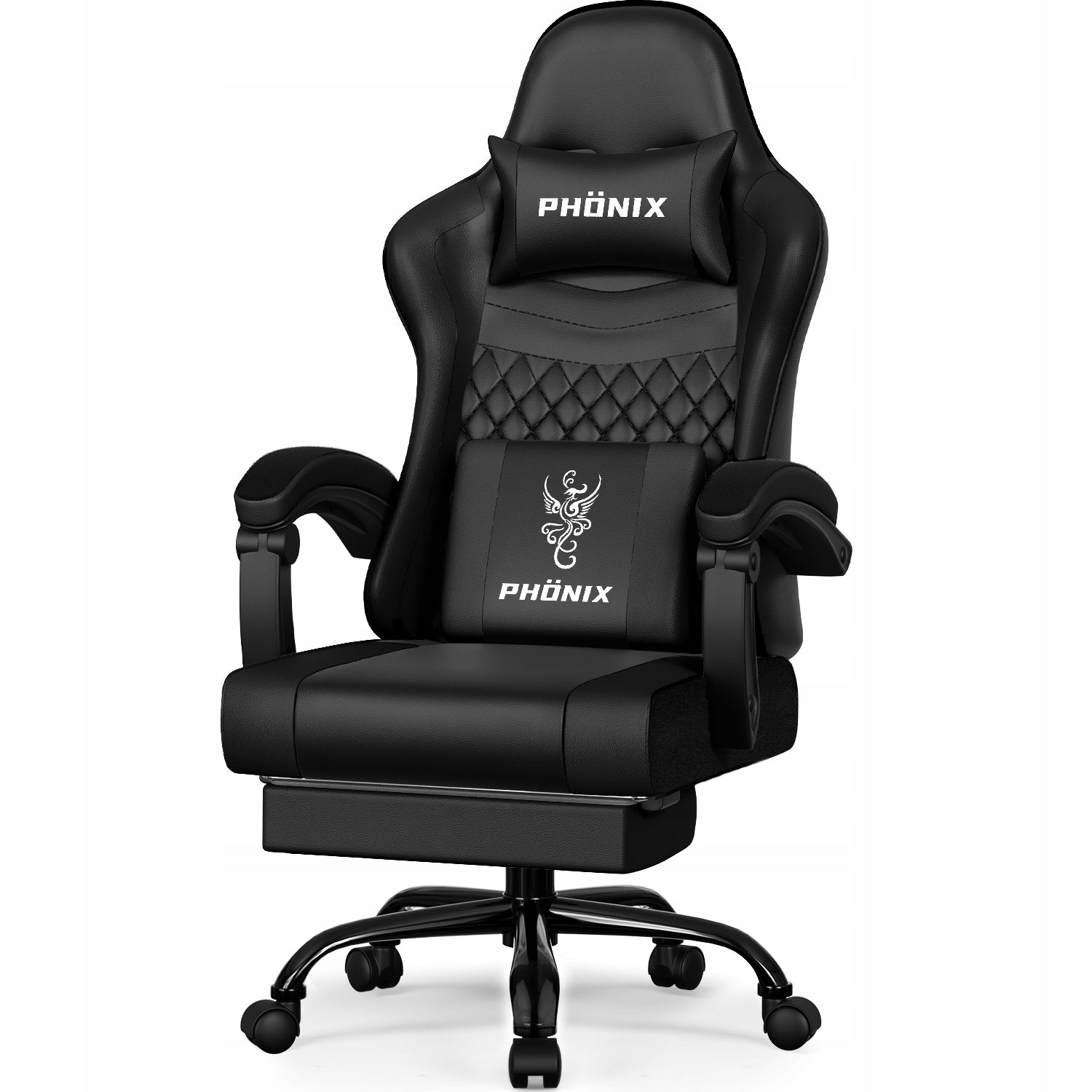 Gaming chair ergonomic health spine with footrest black Manufacturer code JS401