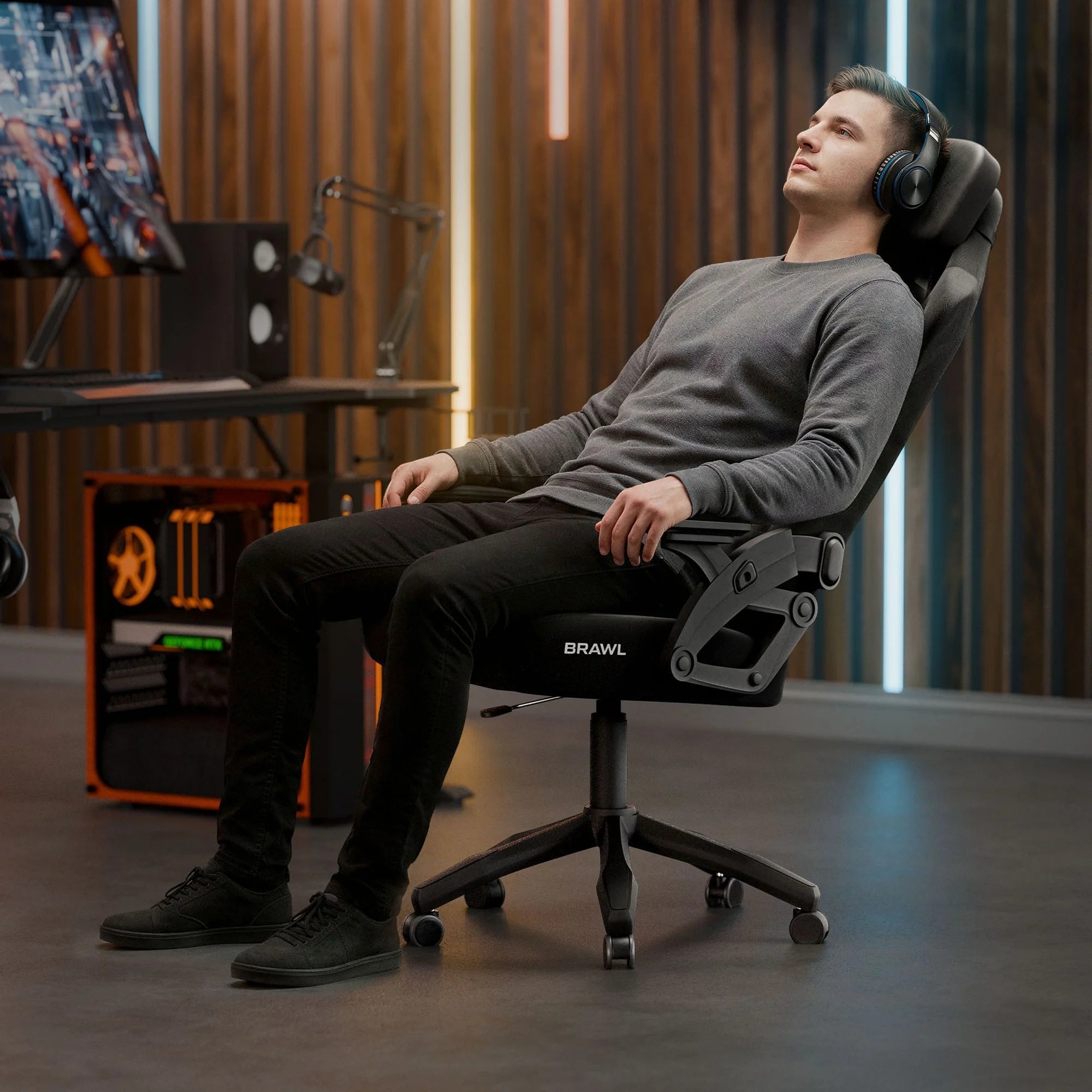 Gaming chair swivel bucket office chair adjustable TREX E-SPORTS Model TX-140GC BRAWL