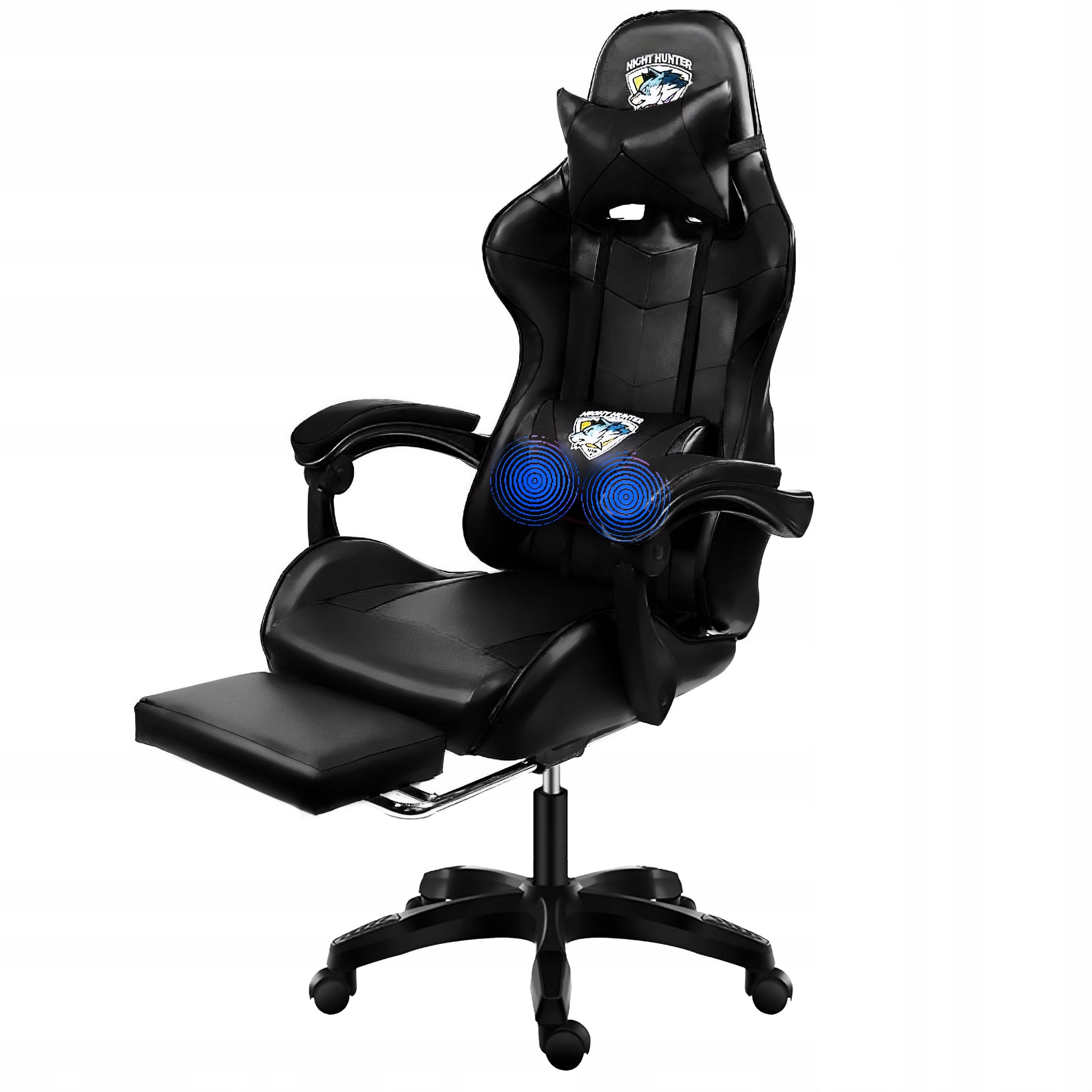 Gaming chair with back massage COMPUTER ROTATING for player + FOOTREST! Brand Cerlo