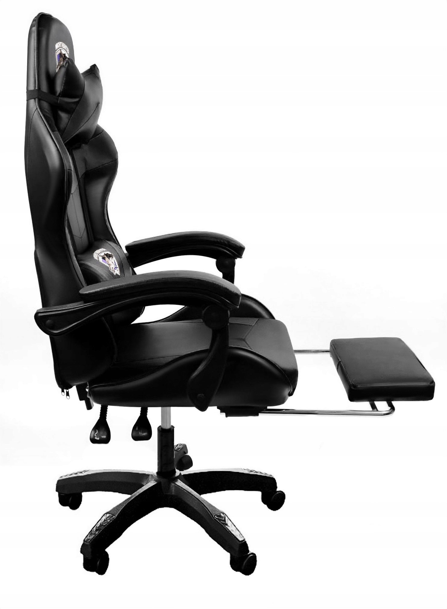Gaming chair with back massage COMPUTER ROTATING for player + FOOTREST! Furniture depth 63 cm