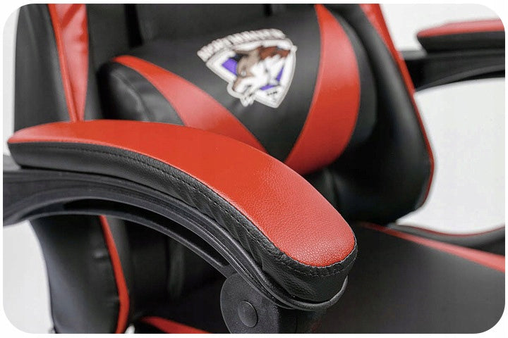 Gaming chair with back massage COMPUTER ROTATING for the player + footrest! Furniture depth 45 cm
