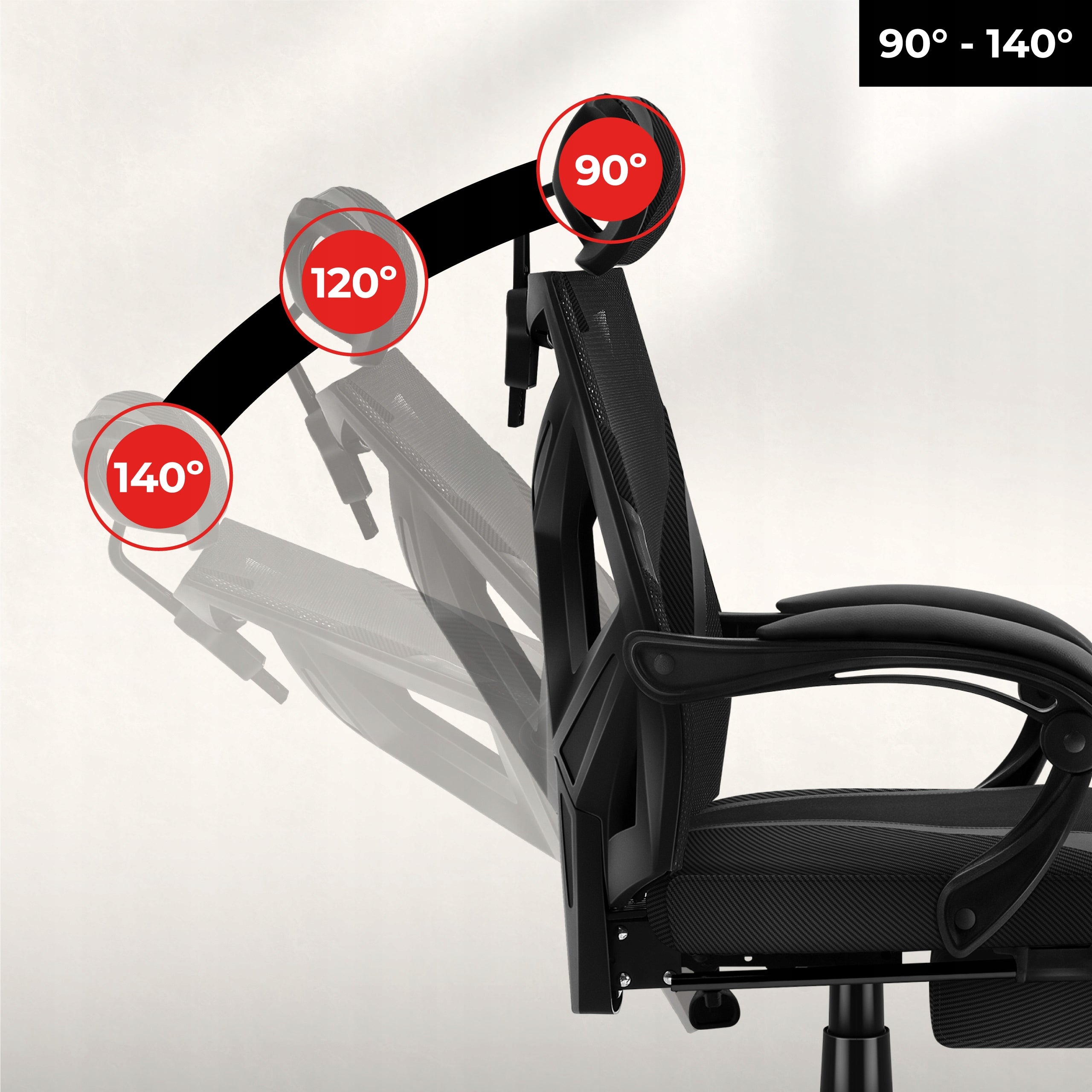 Gaming office chair HUZARO black swivel ergonomic with footrest Brand Huzaro