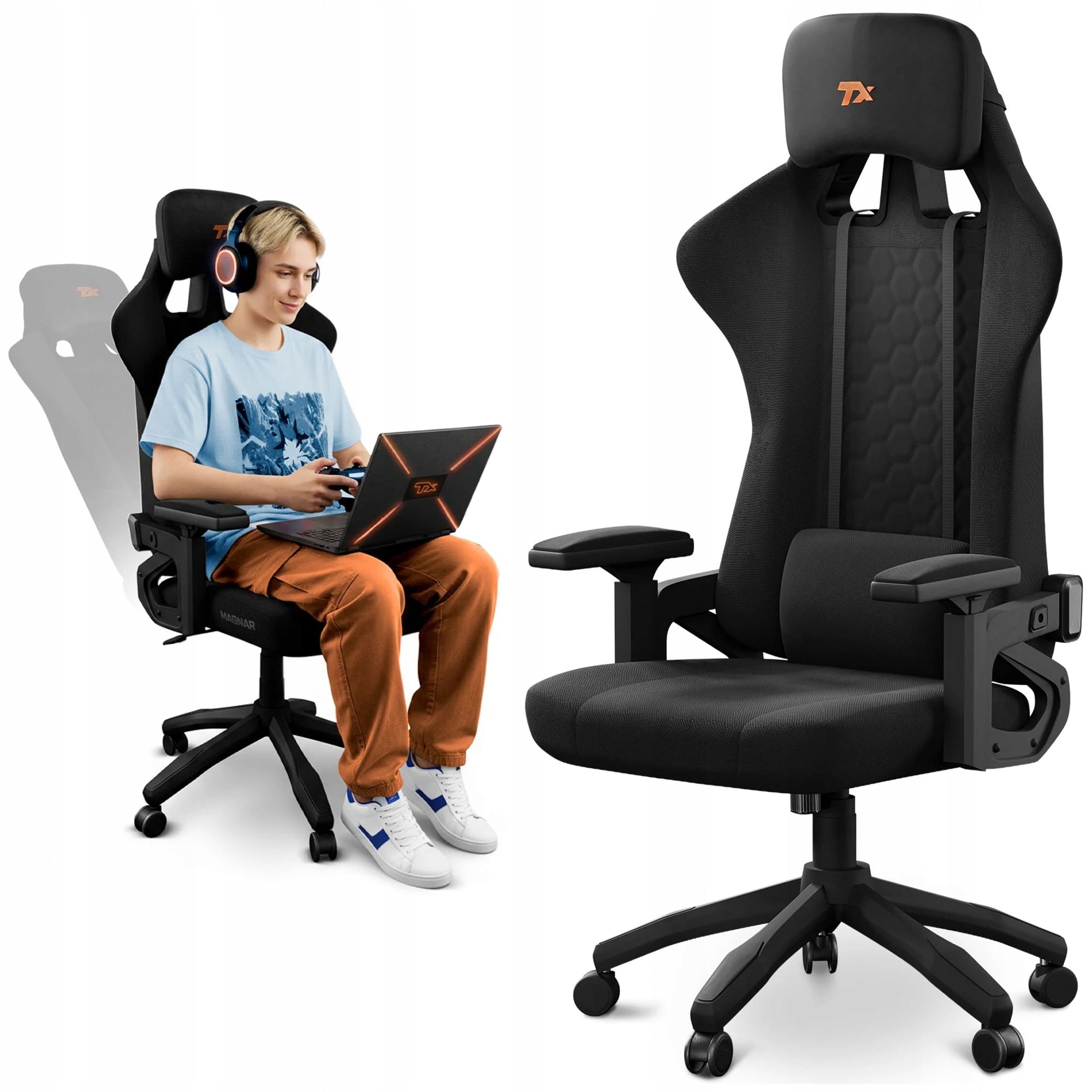 Gaming office chair adjustable armrests 3D MAGNAR TREX E-SPORTS