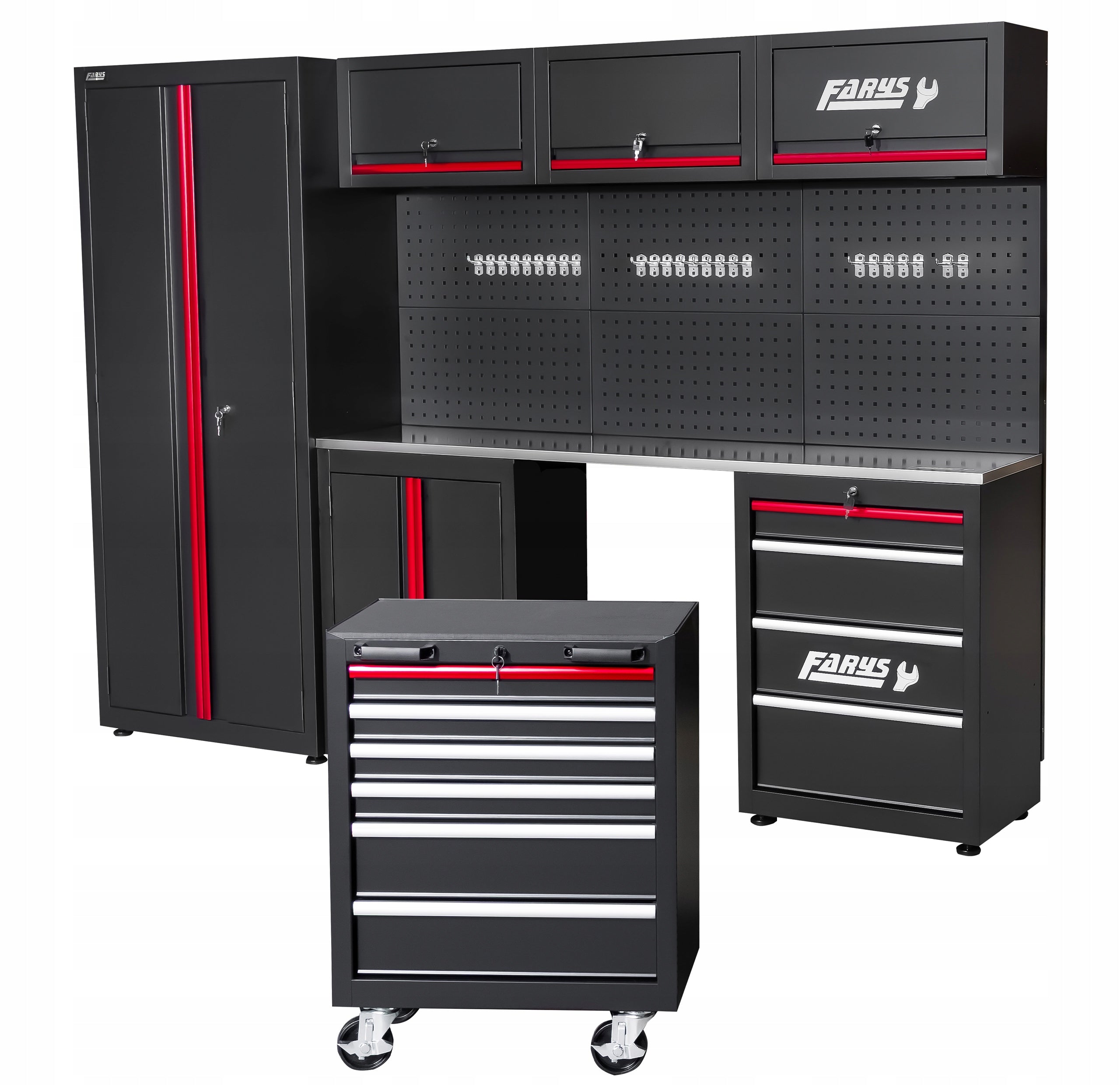 Garage furniture Workshop shelving unit for garage metal FR4113M hooks FREEBIE Accessories included no