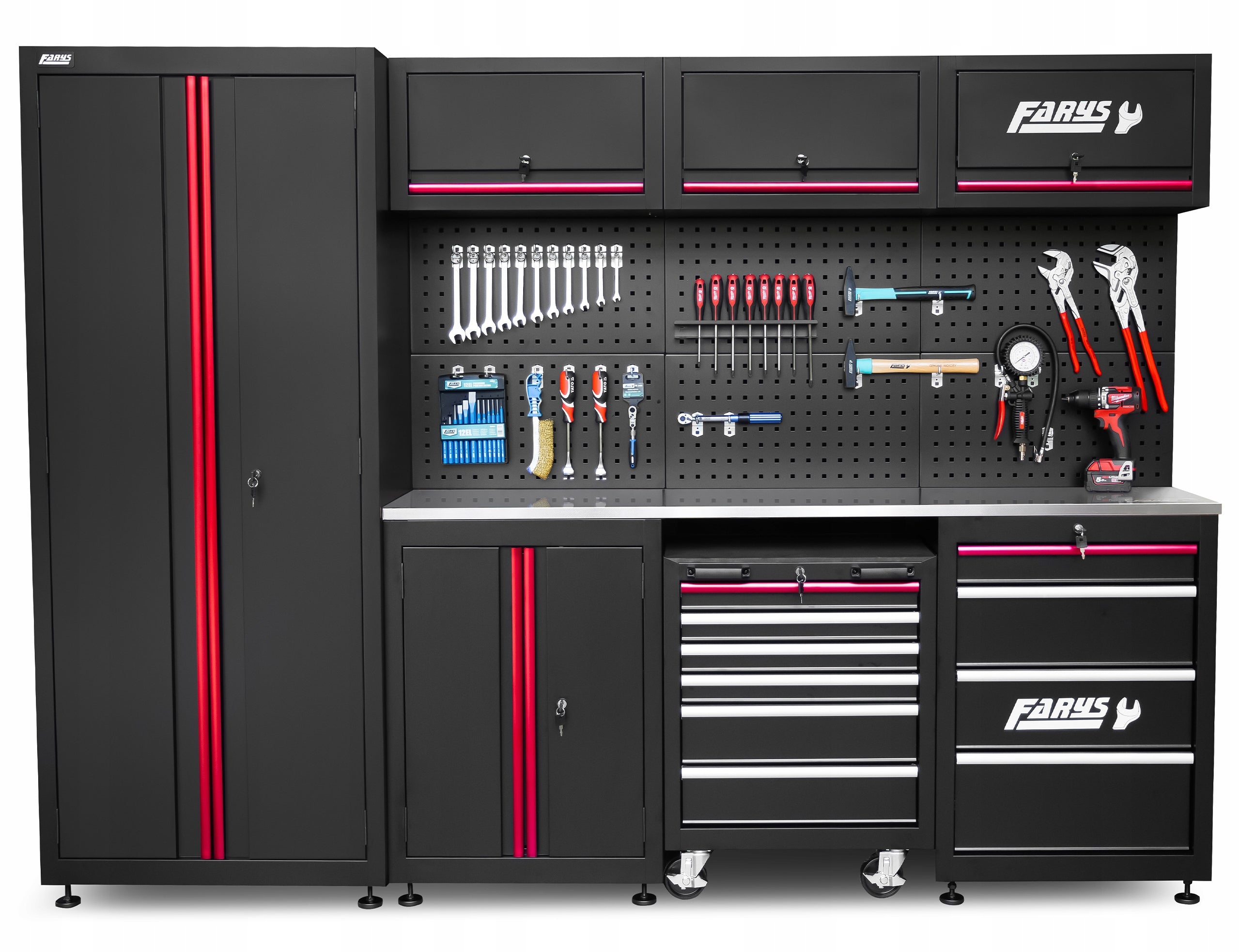 Garage furniture Workshop shelving unit for garage metal FR4113M hooks FREEBIE