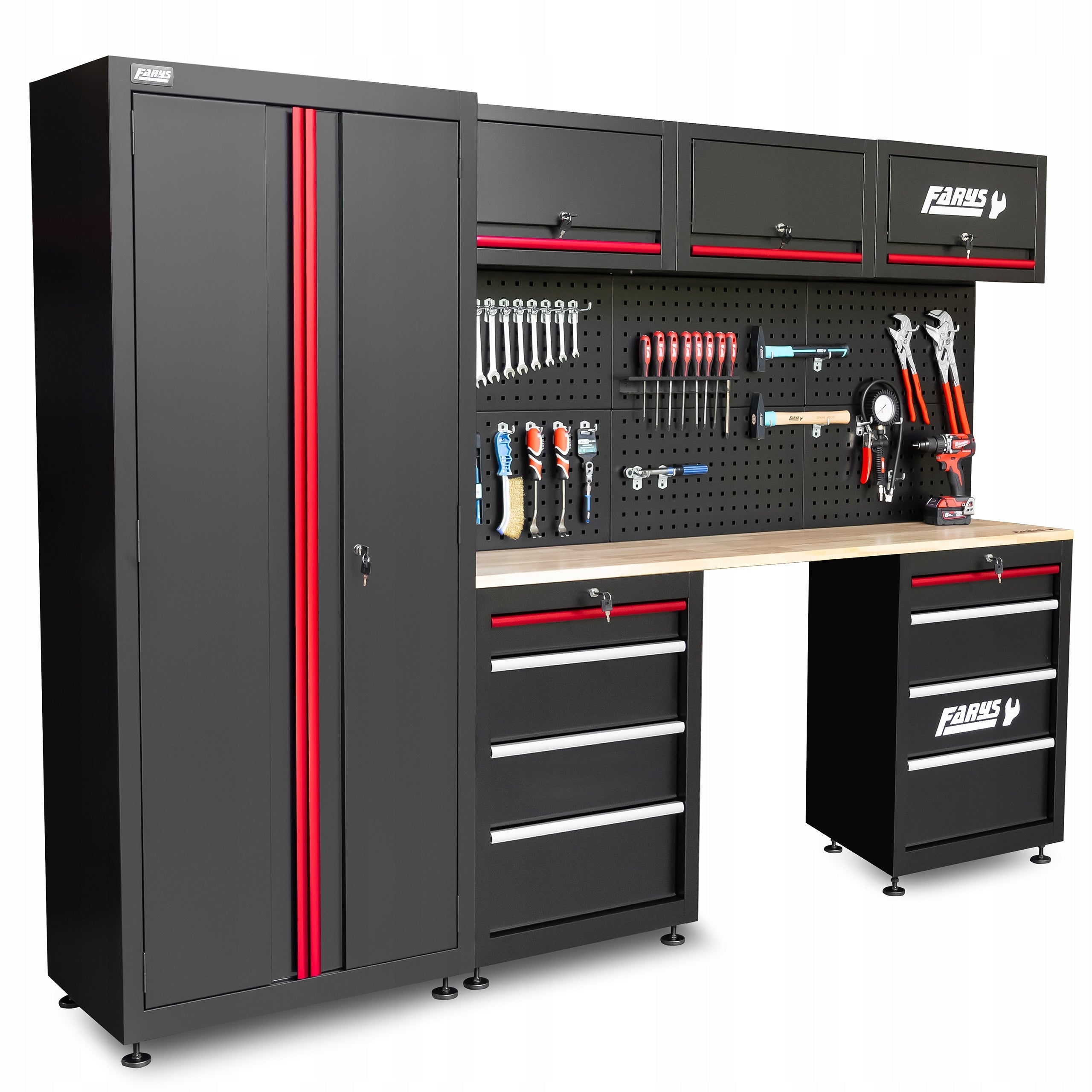 Garage furniture workshop rack cabinet for garage workshop FR4112 + FREEBIE Manufacturer code FR4112+FR9232 WÓZEK NARZĘDZIOWY SZAFKA
