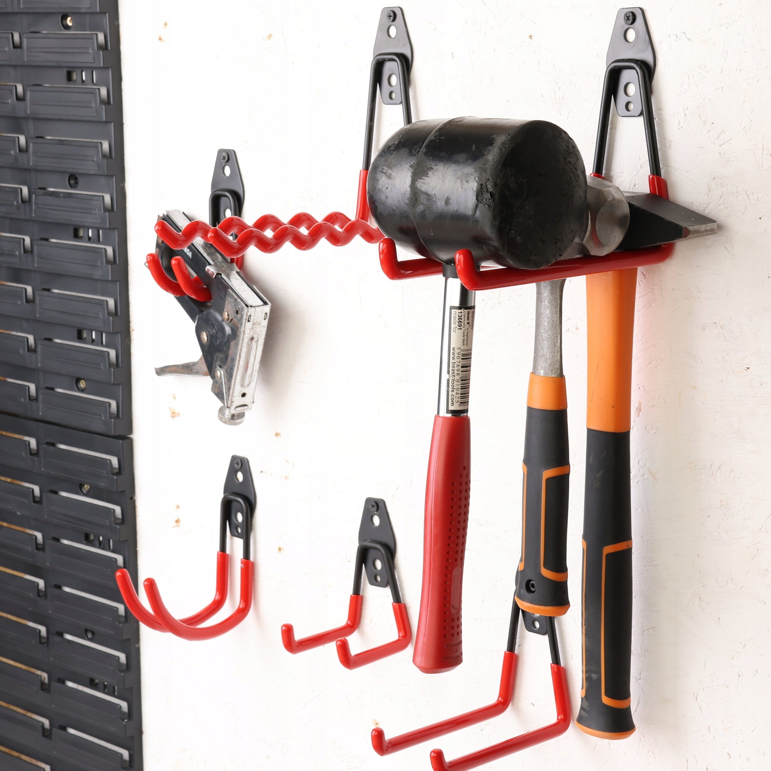 Garage hanger double hook for tools ORANGE-BLACK Avanti Product height 13 cm