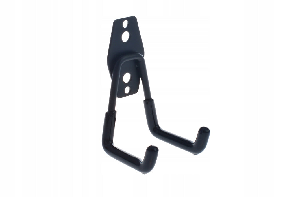 Garage hanger double hook for tools, ladder, shovel BLACK Avanti