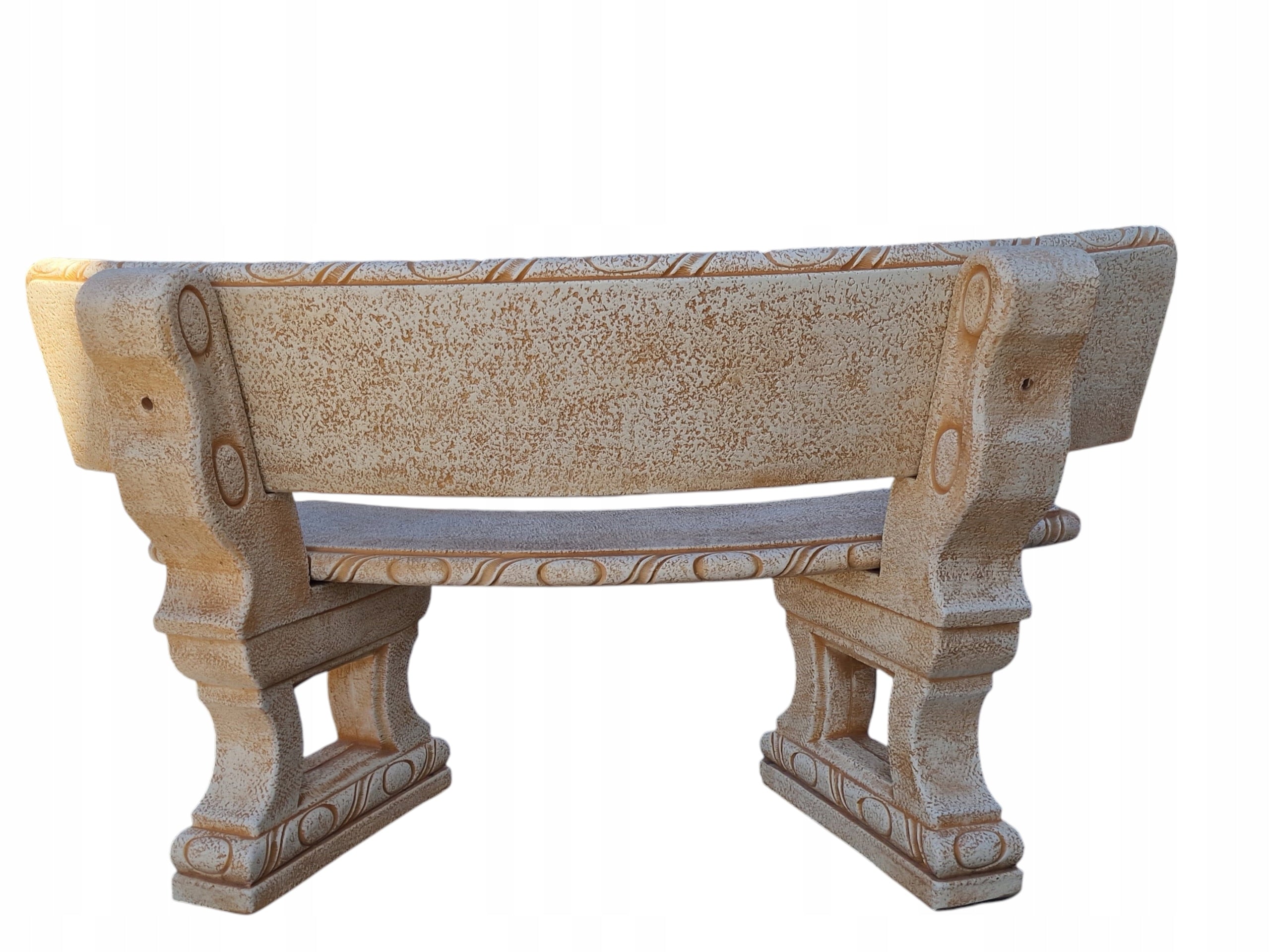 Garden Bench Spanish Arch with Backrest Cement Conglomerate Figure Type sculpture (figure)