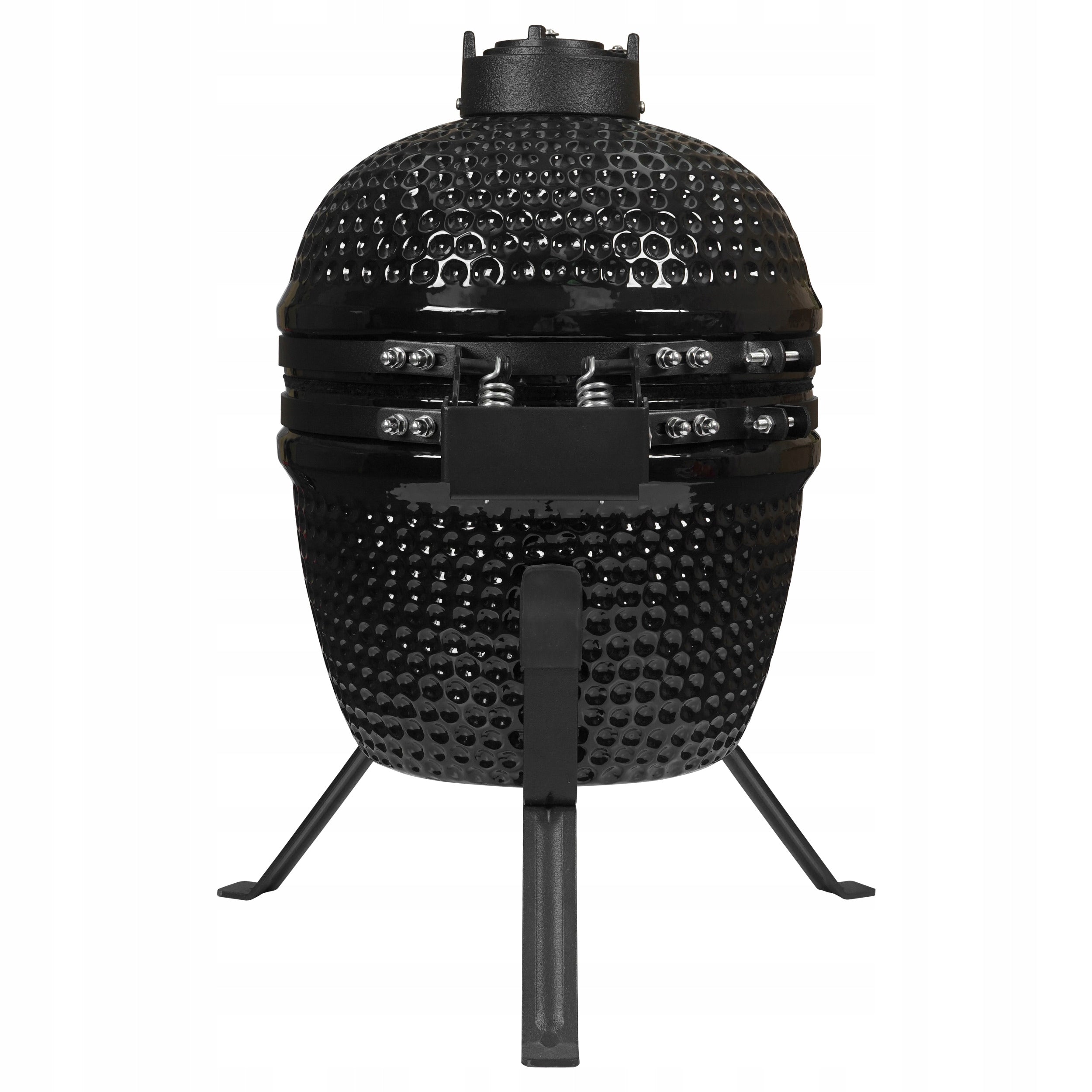 Garden Ceramic Charcoal Grill Stainless Steel 13" Portable with Lid Grill height 55 cm