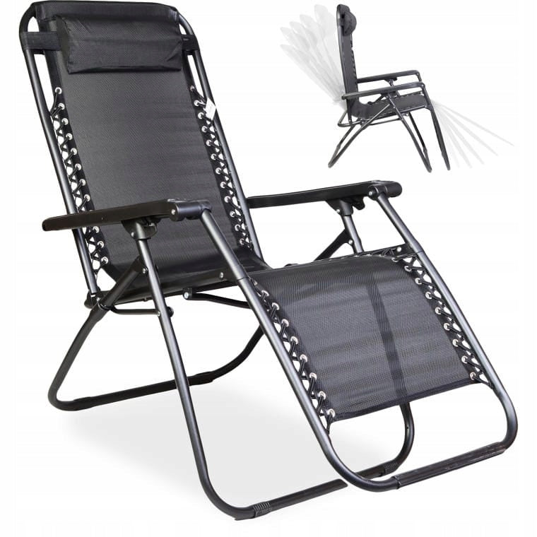 Garden Chair BS69 Black For Beach Terrace Balcony For Garden Comfortable