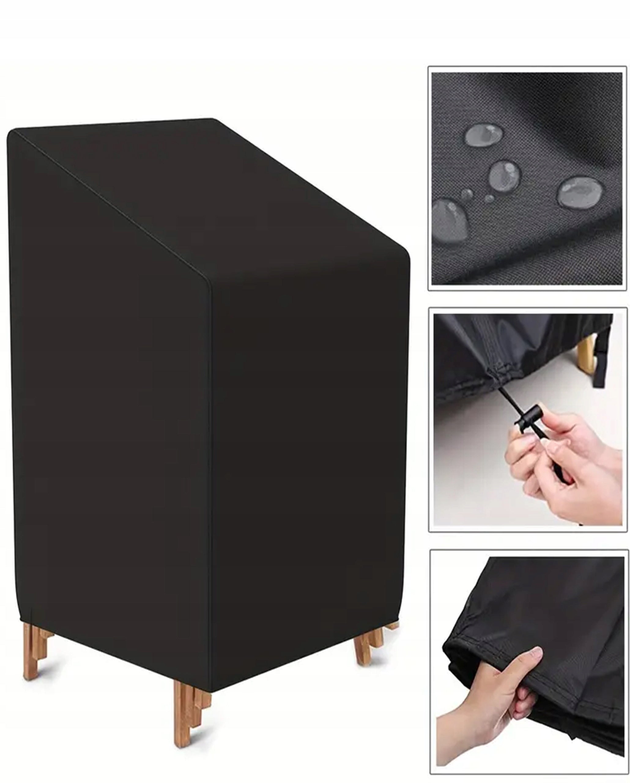Garden Chair Cover Waterproof Garden 64x64x120 Cover Black Product height 120 cm