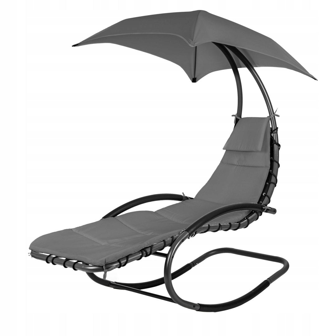 Garden Chair Sun Lounger Rocking Garden Hammock Grey Terrace Garden Color gray