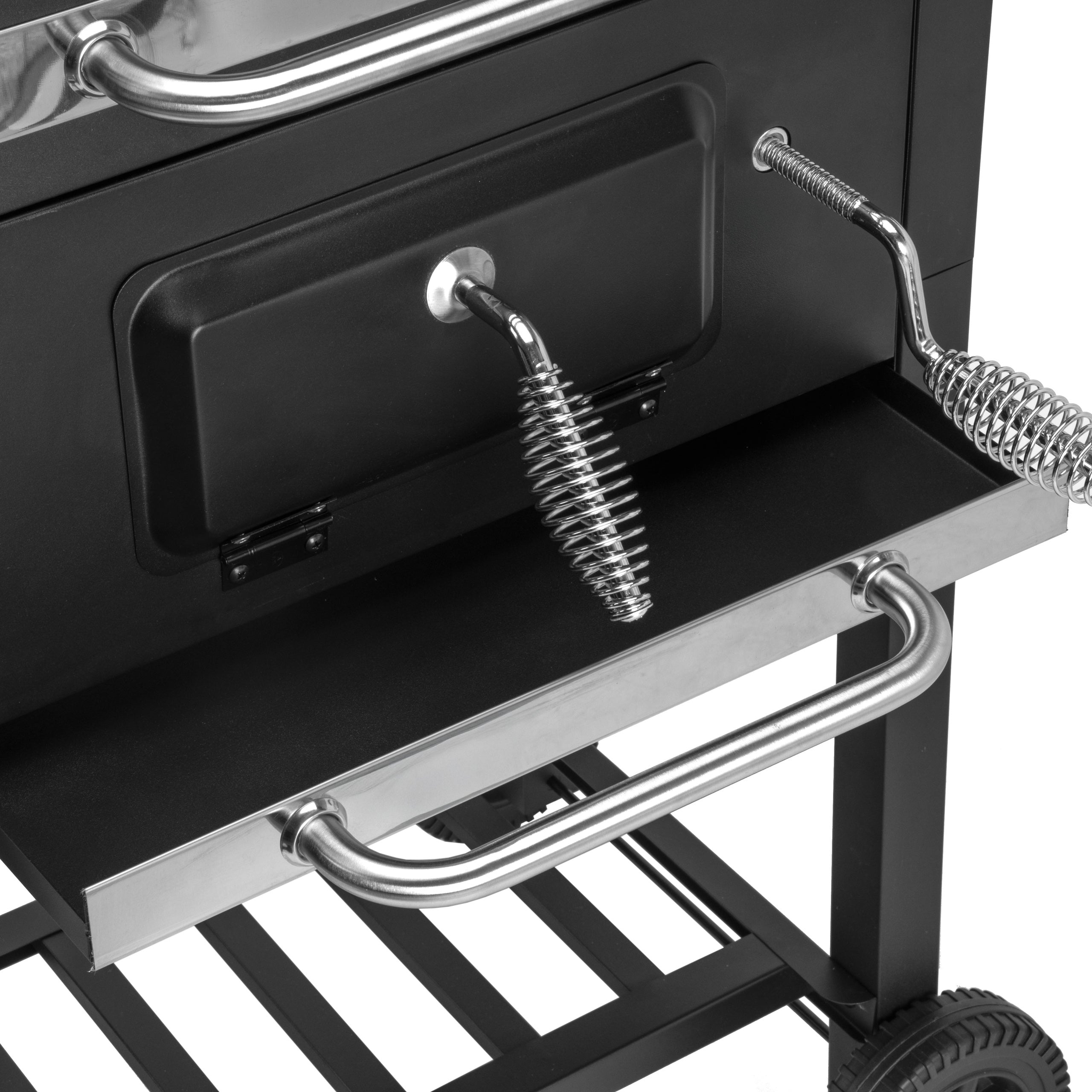 Garden Charcoal Grill with Cover Ashtray Thermometer Burner Adjustment Grill height 97 cm