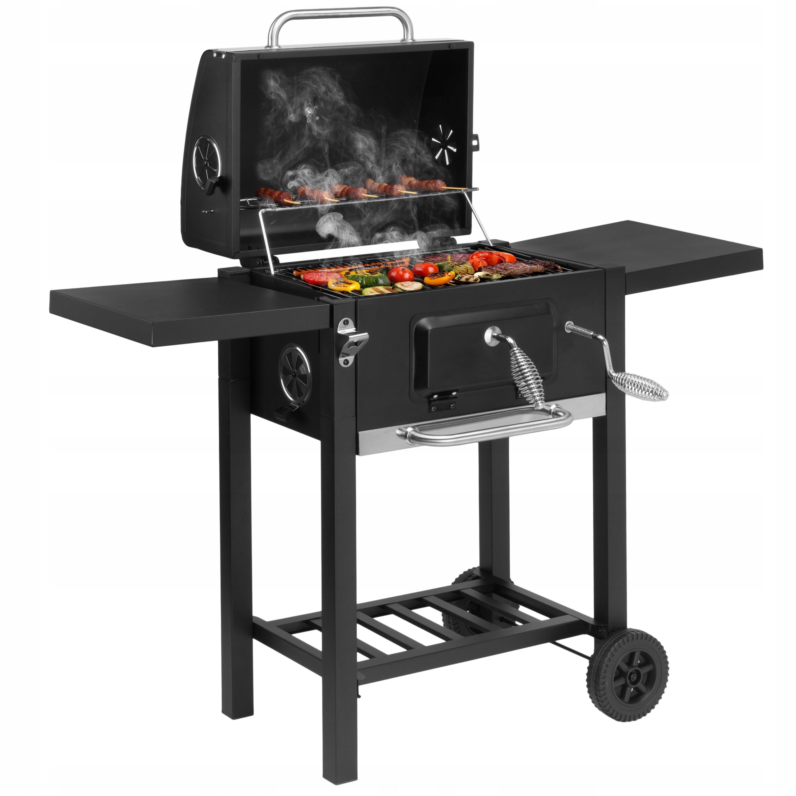 Garden Charcoal Grill with Cover Ashtray Thermometer Burner Adjustment Packaging status original
