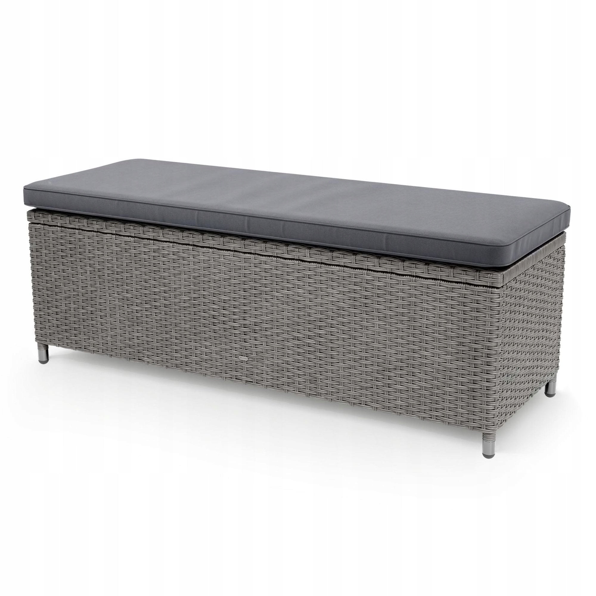 Garden Chest with Seat Cushion Storage Bench Technorattan 2-Person Main material synthetic rattan
