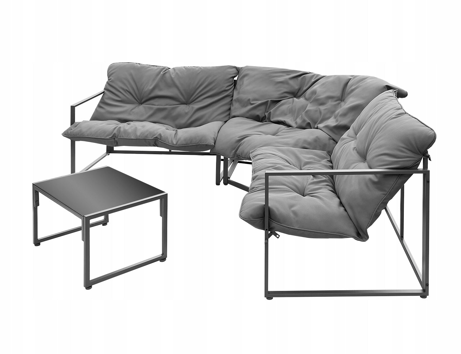 Garden Corner Set Garden Furniture LAZIO Glass Top + Cushions Number of items in the set 4